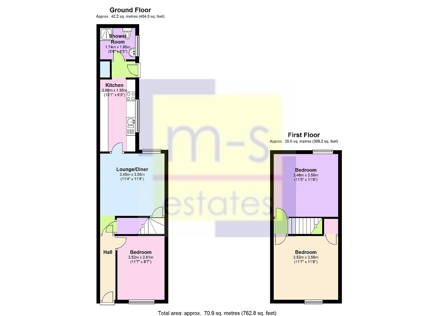 2 Bedrooms Terraced house to rent in Warwick Street, Dunkirk, Nottingham NG7