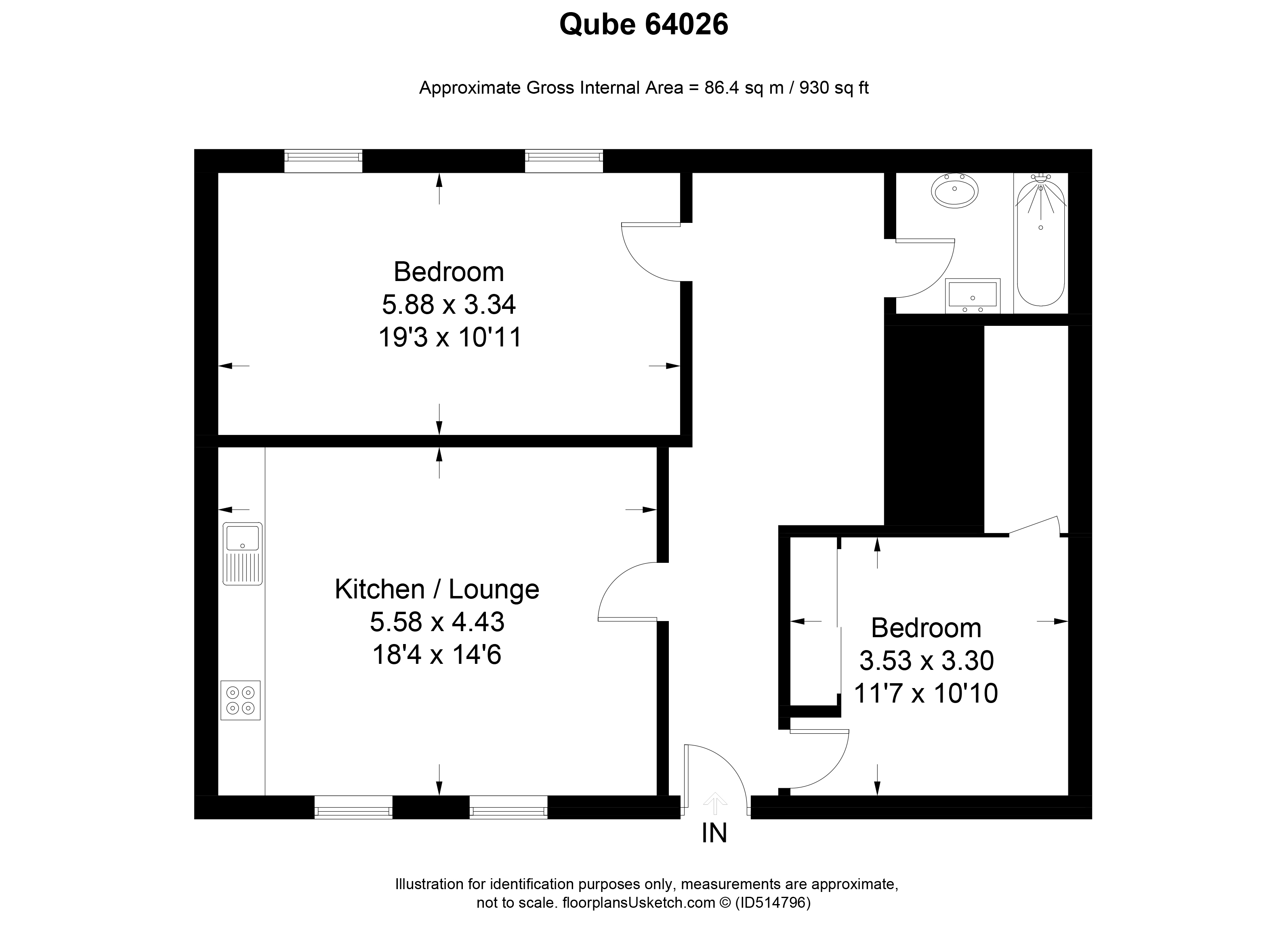 2 Bedrooms Maisonette to rent in Aspen Court, Dunstable LU6