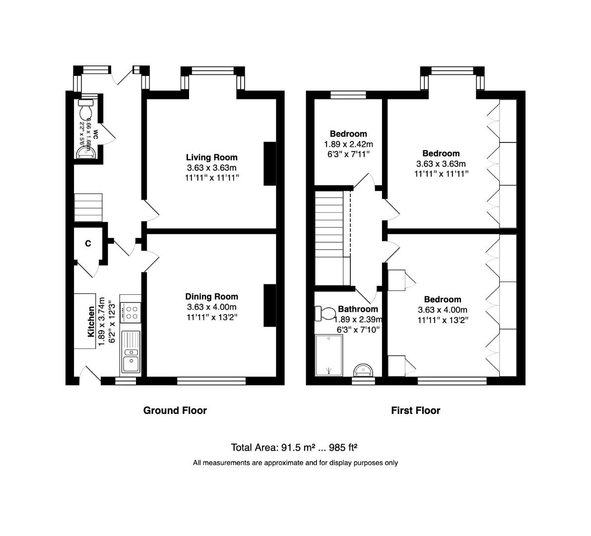 6, Back Lane, Farsley floorplan