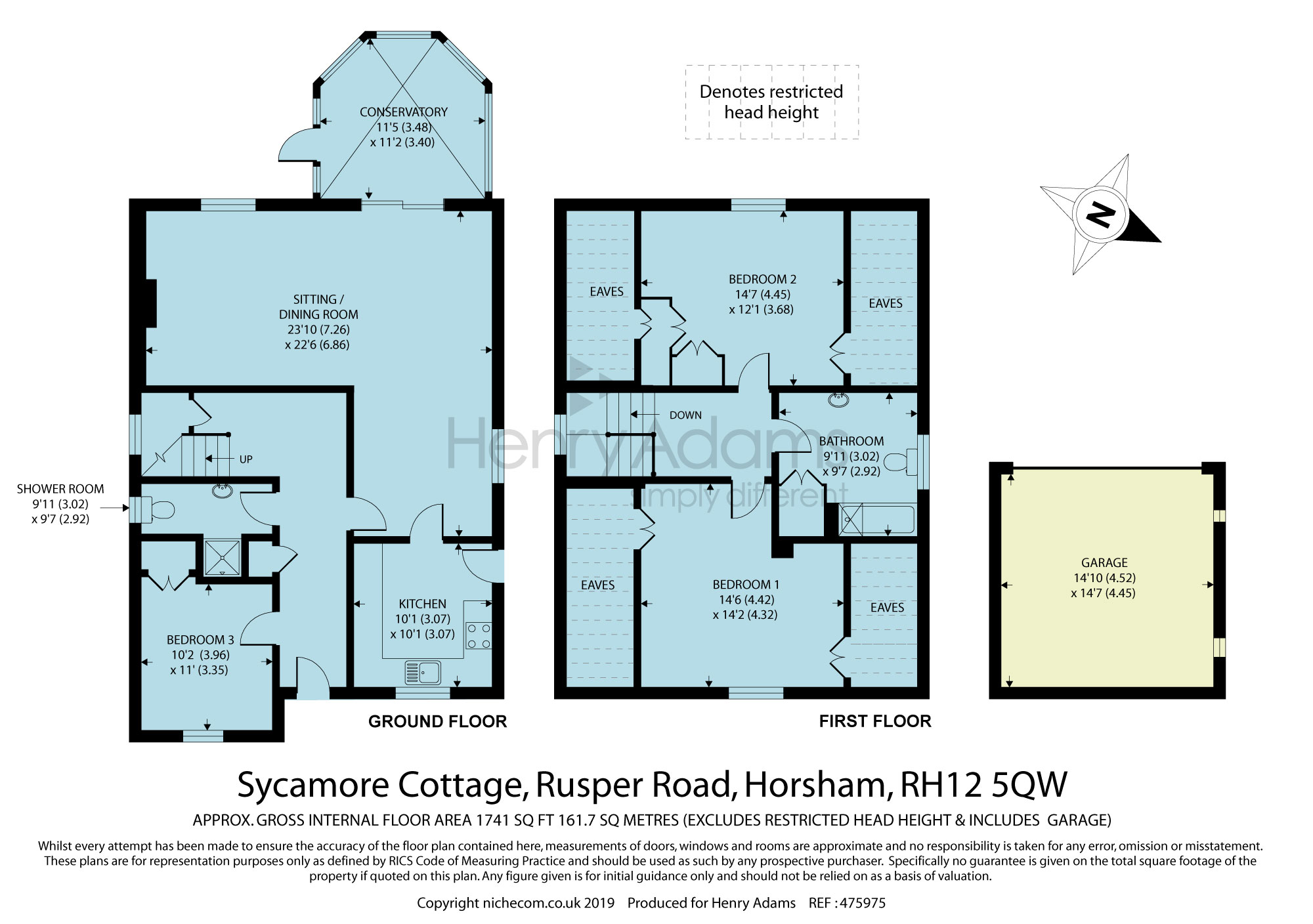 3 Bedrooms Detached house for sale in Rusper Road, Horsham RH12