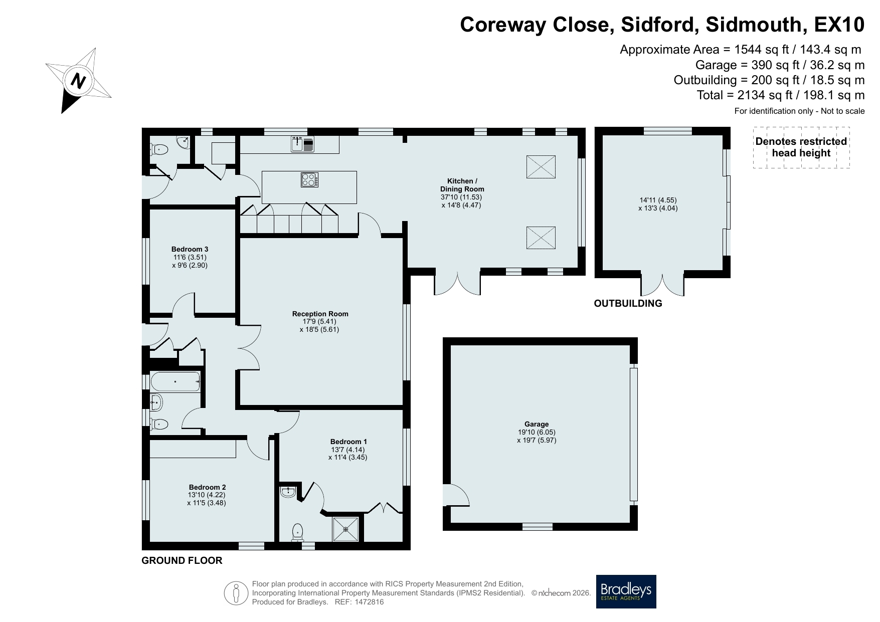 Rivendell, 4, Coreway Close, Sidmouth floorplan