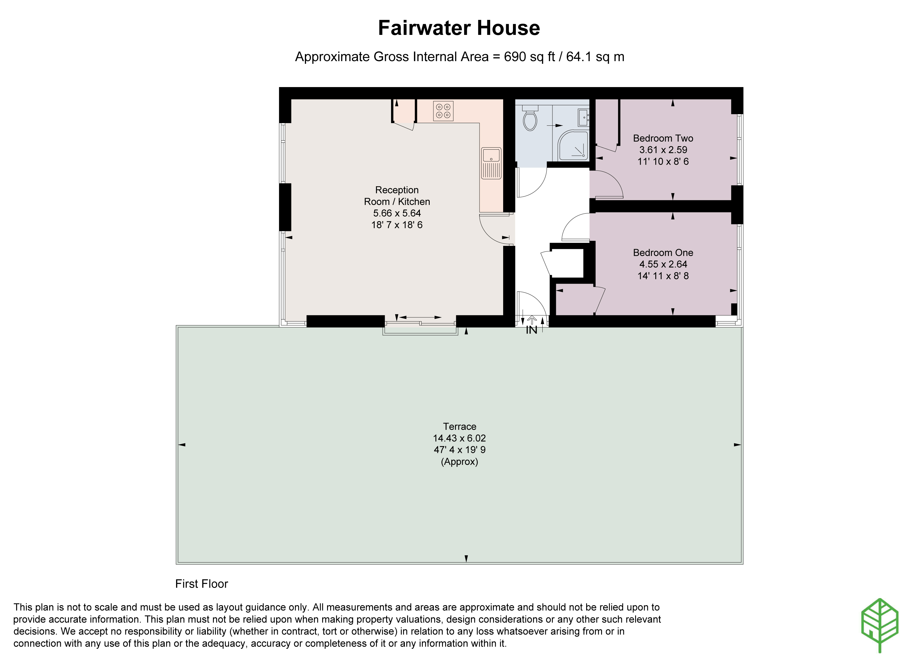 Flat 23, Fairwater House, 34, Twickenham Road, Teddington floorplan