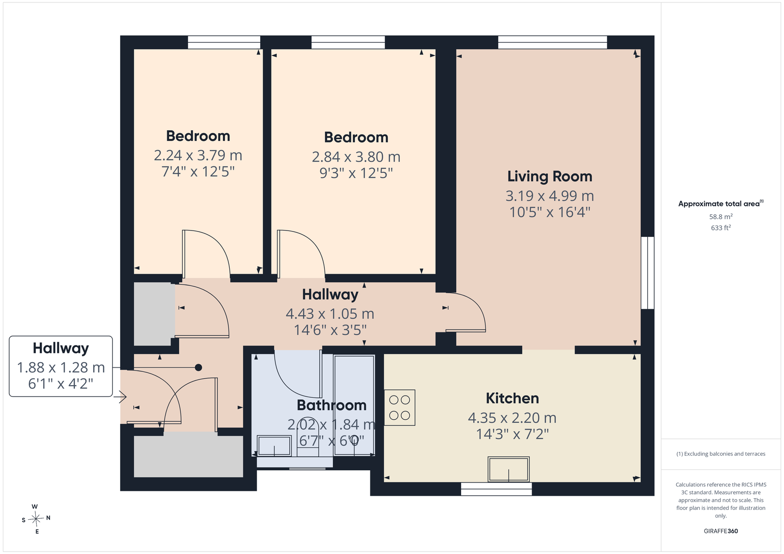 28,Flat 2, Redwell Road, Paignton floorplan