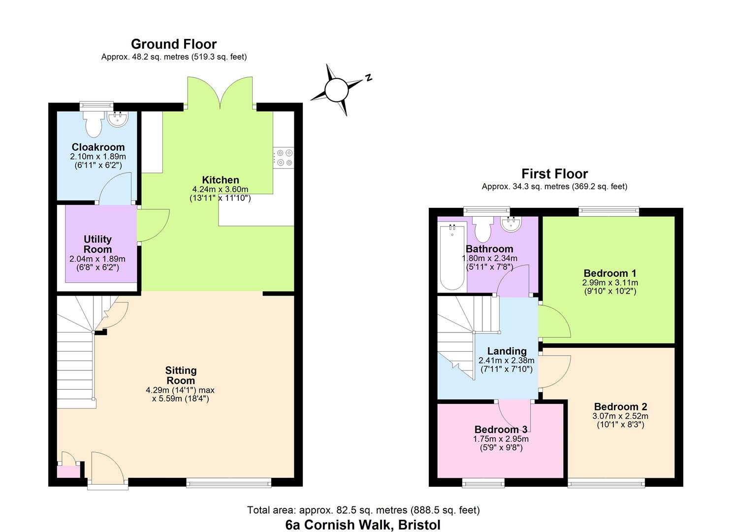 6a, Cornish Walk, Bristol floorplan