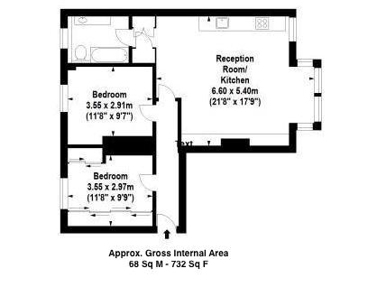 2 Bedrooms Flat to rent in Lakeside Road, London W14