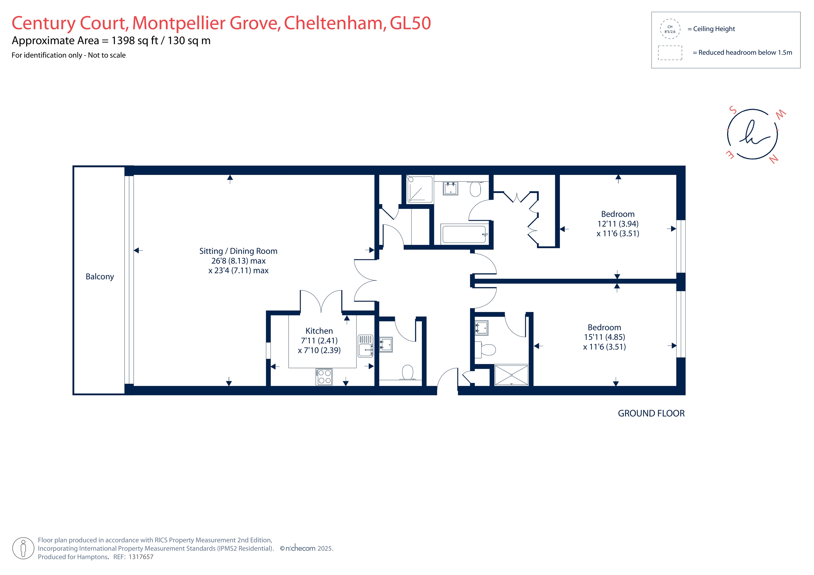44 Century Court, Montpellier Grove, Cheltenham floorplan