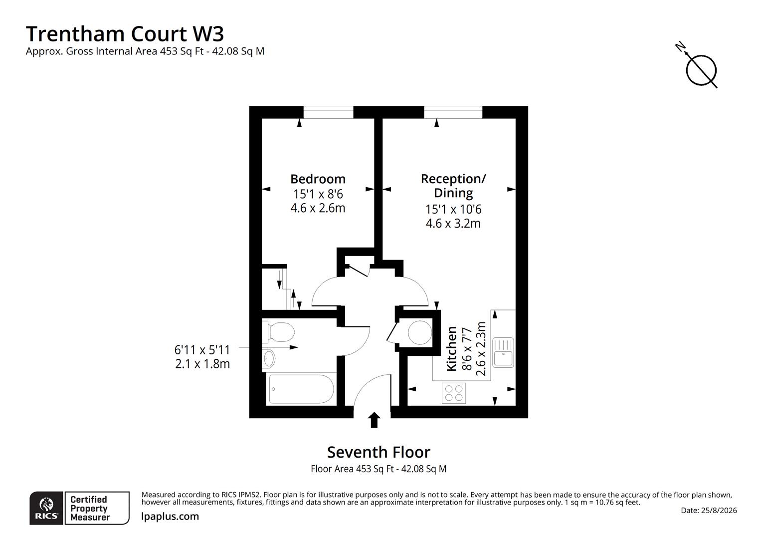 Flat 131, Trentham Court, Victoria Road, Acton floorplan
