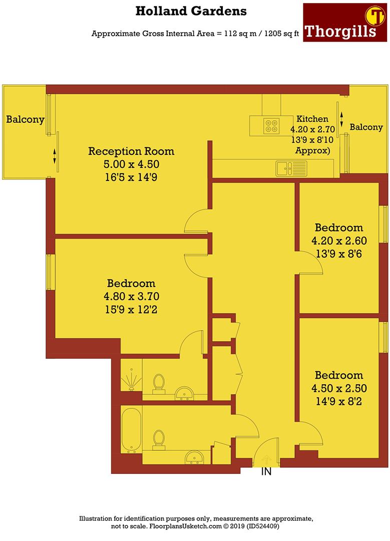 3 Bedrooms Flat to rent in Holland Gardens, Brentford TW8