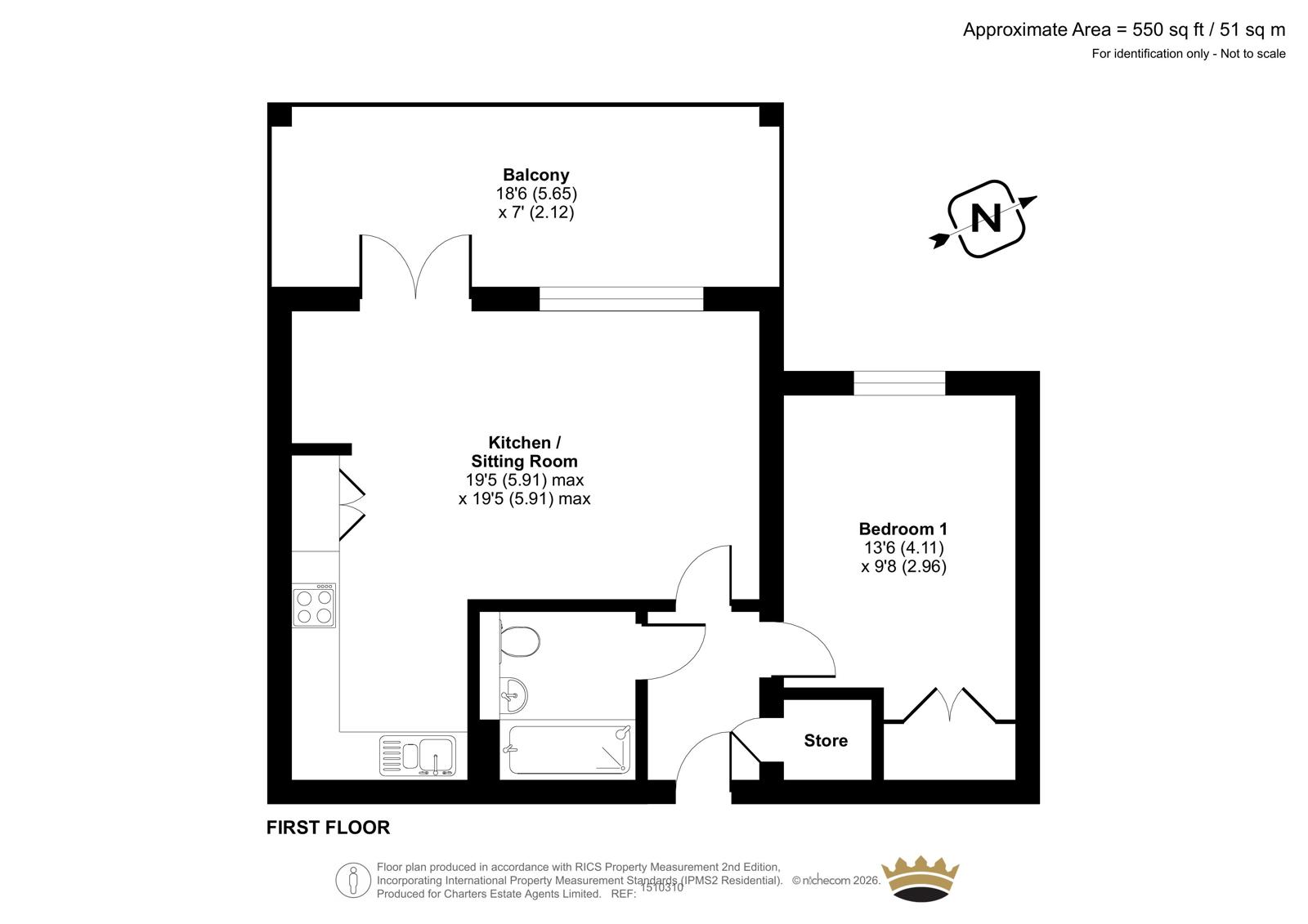 3 Newton House,, Fishwicke Road, Hampshire floorplan
