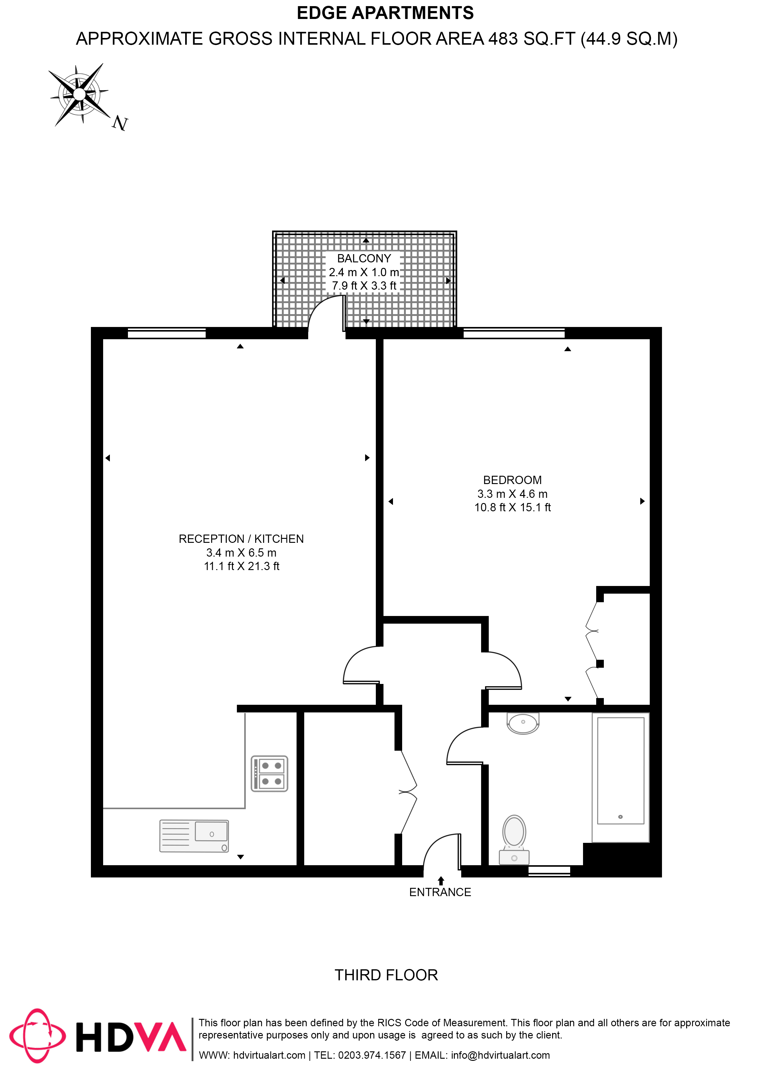 Flat 29, Edge Apartments, 1, Lett Road, London floorplan