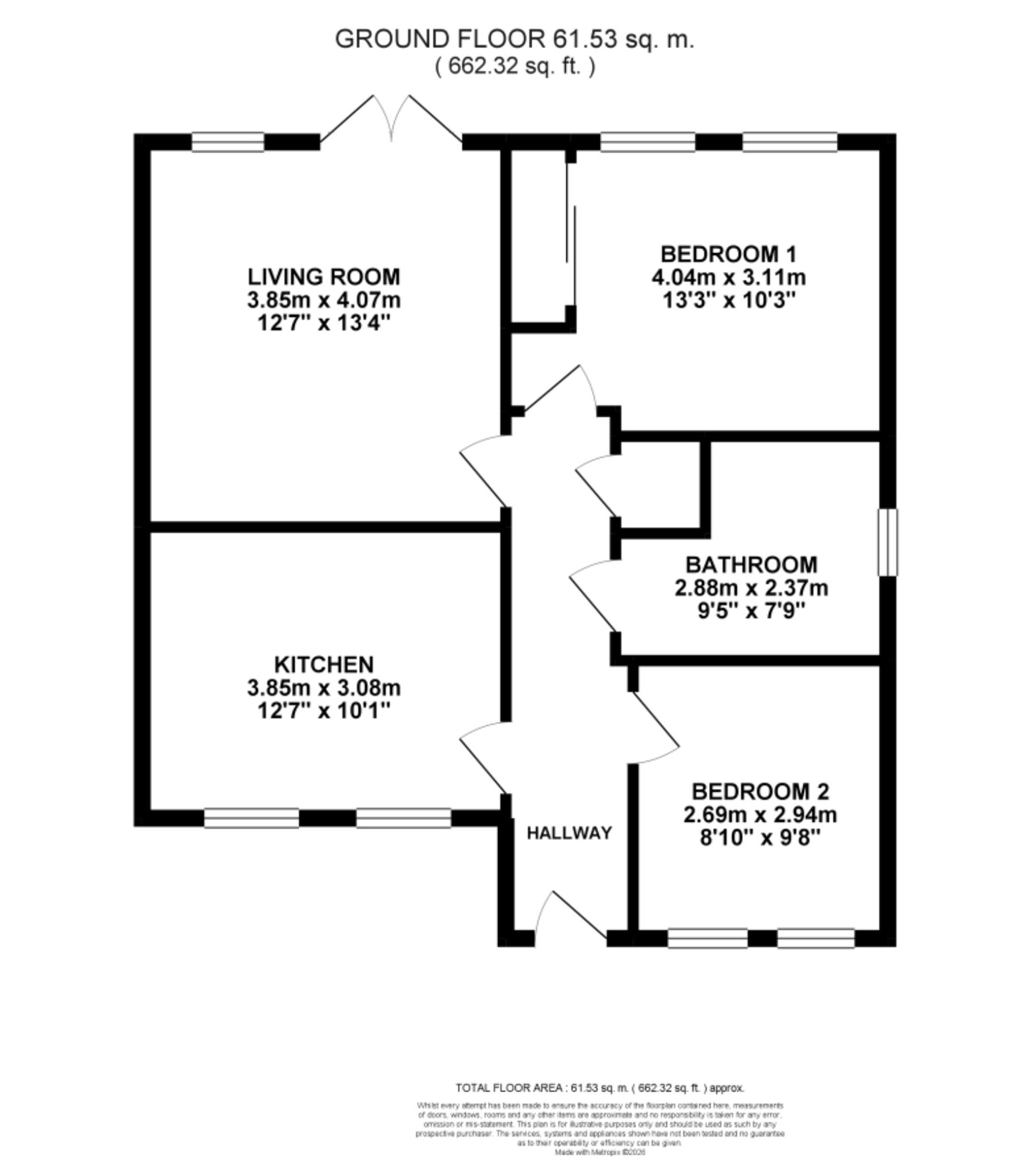 6 Talbot Mews Newcastle Road, Market Drayton floorplan