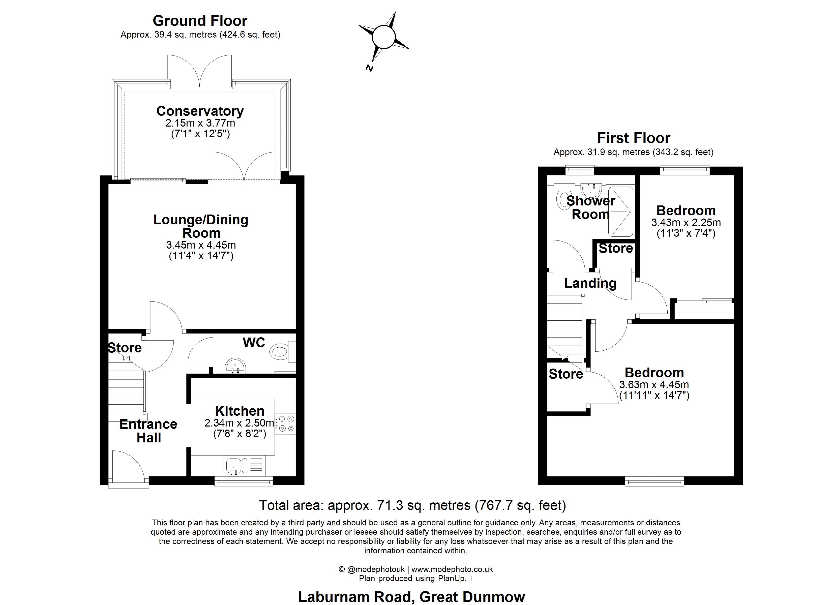 3, Laburnum Road, Dunmow floorplan