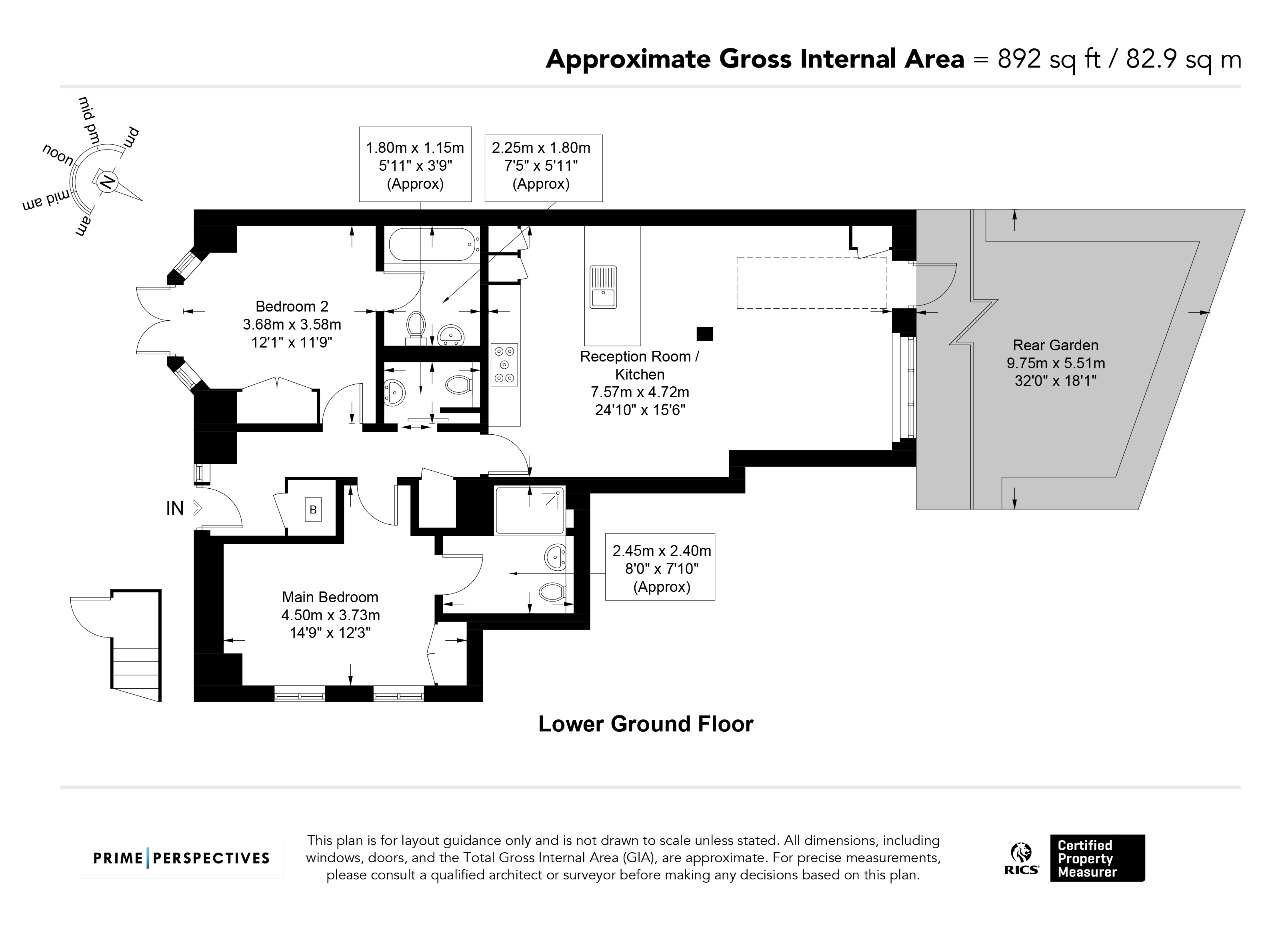Flat 1, 45, Pilgrims Lane, London floorplan