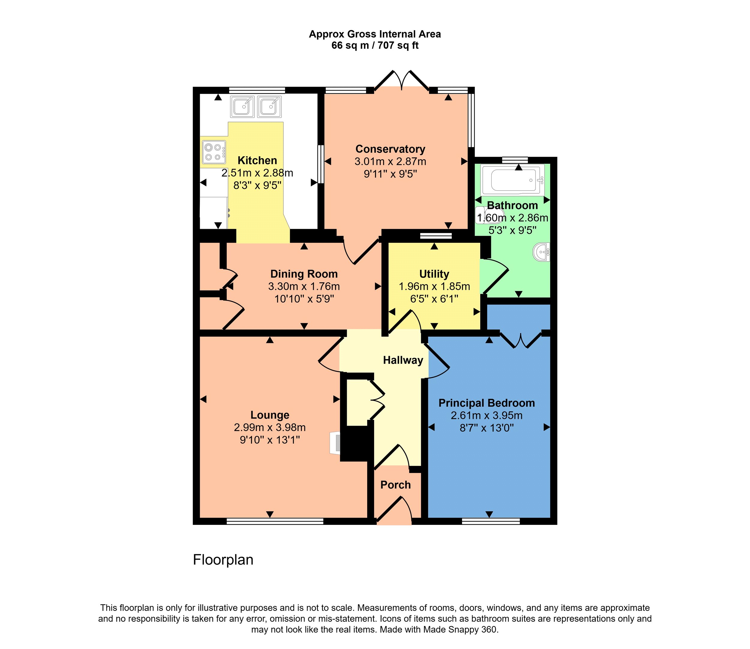 3 Wayside,, Bodinnick Road, Bodmin floorplan