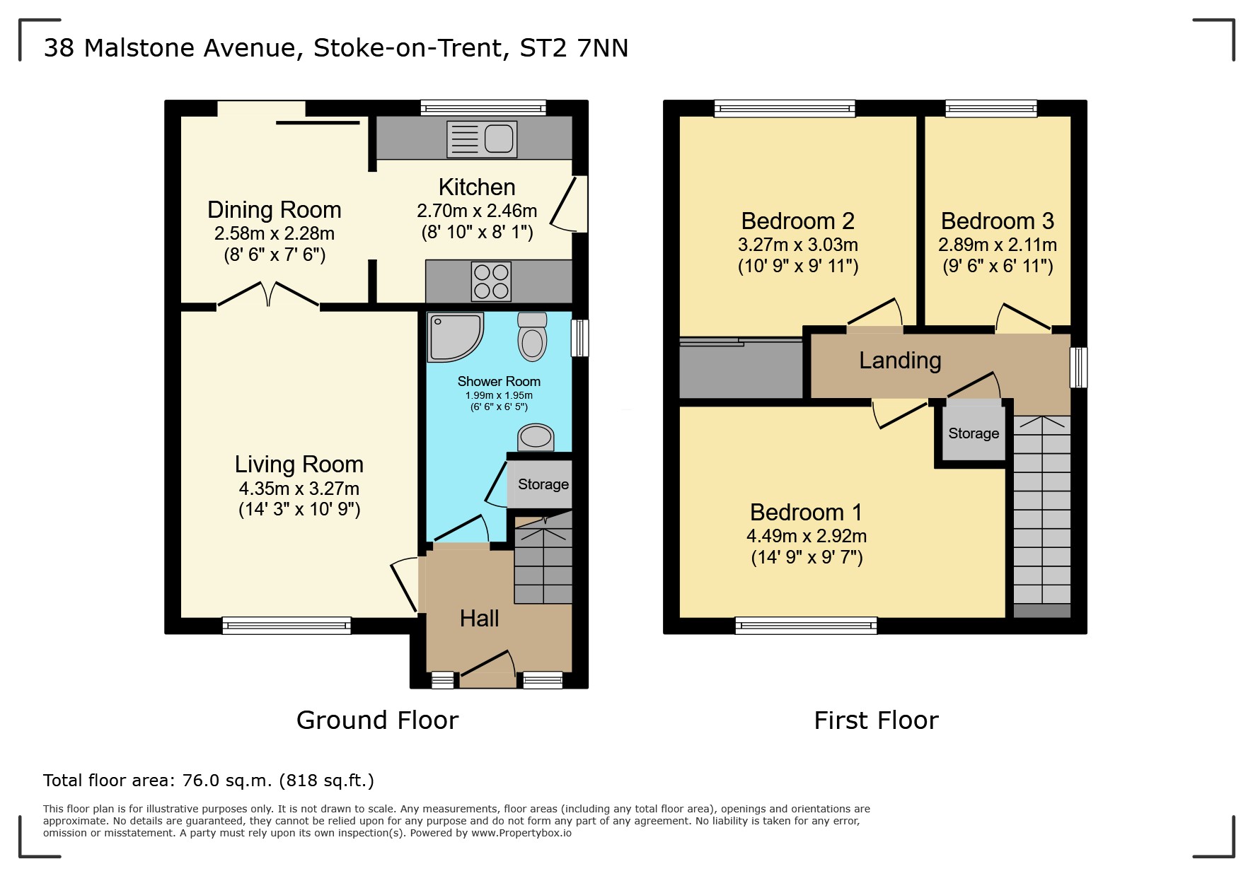 38, Malstone Avenue, Staffordshire floorplan