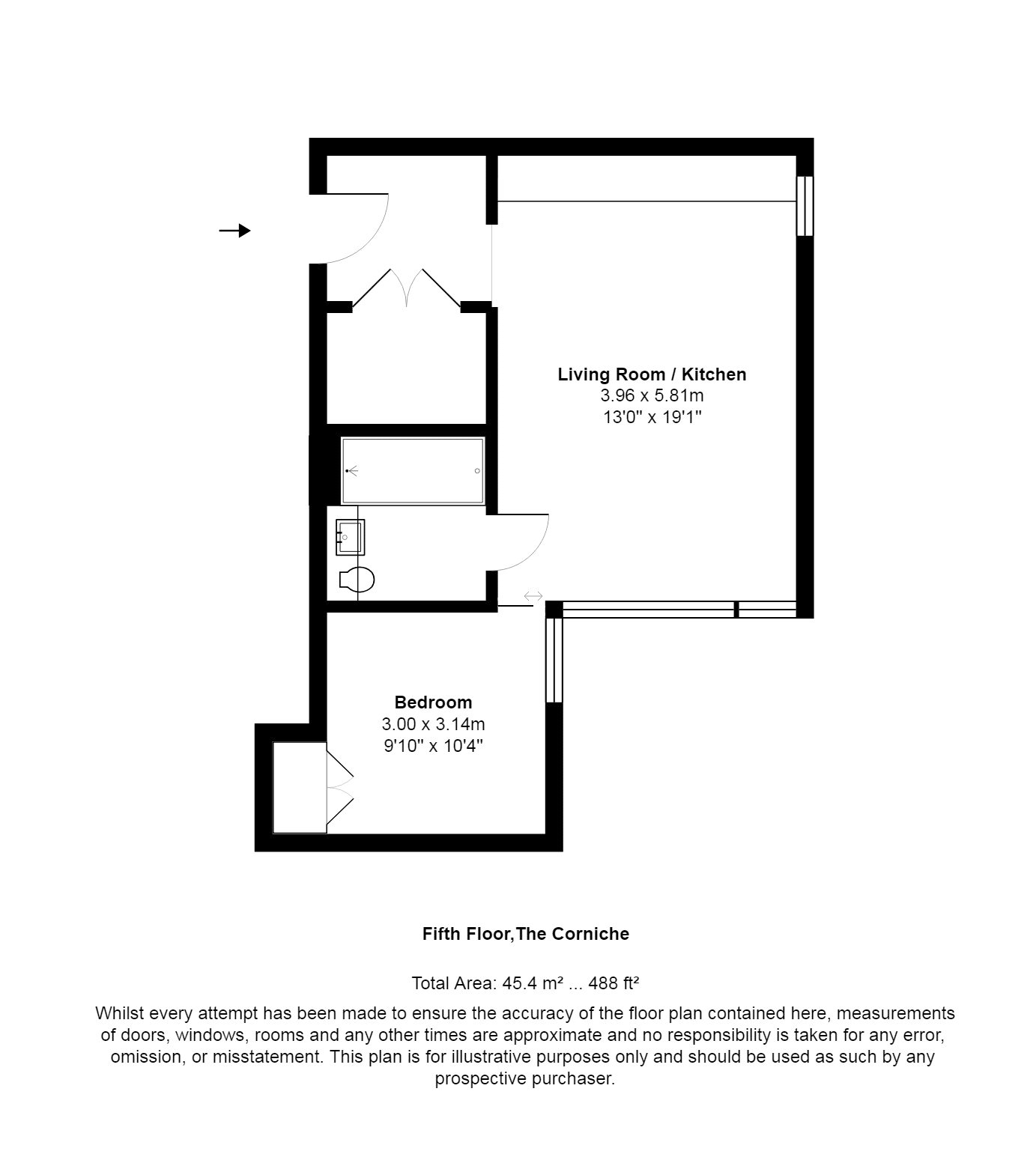 1 Bedrooms Flat to rent in The Corniche, 23 Albert Embankment, London SE1