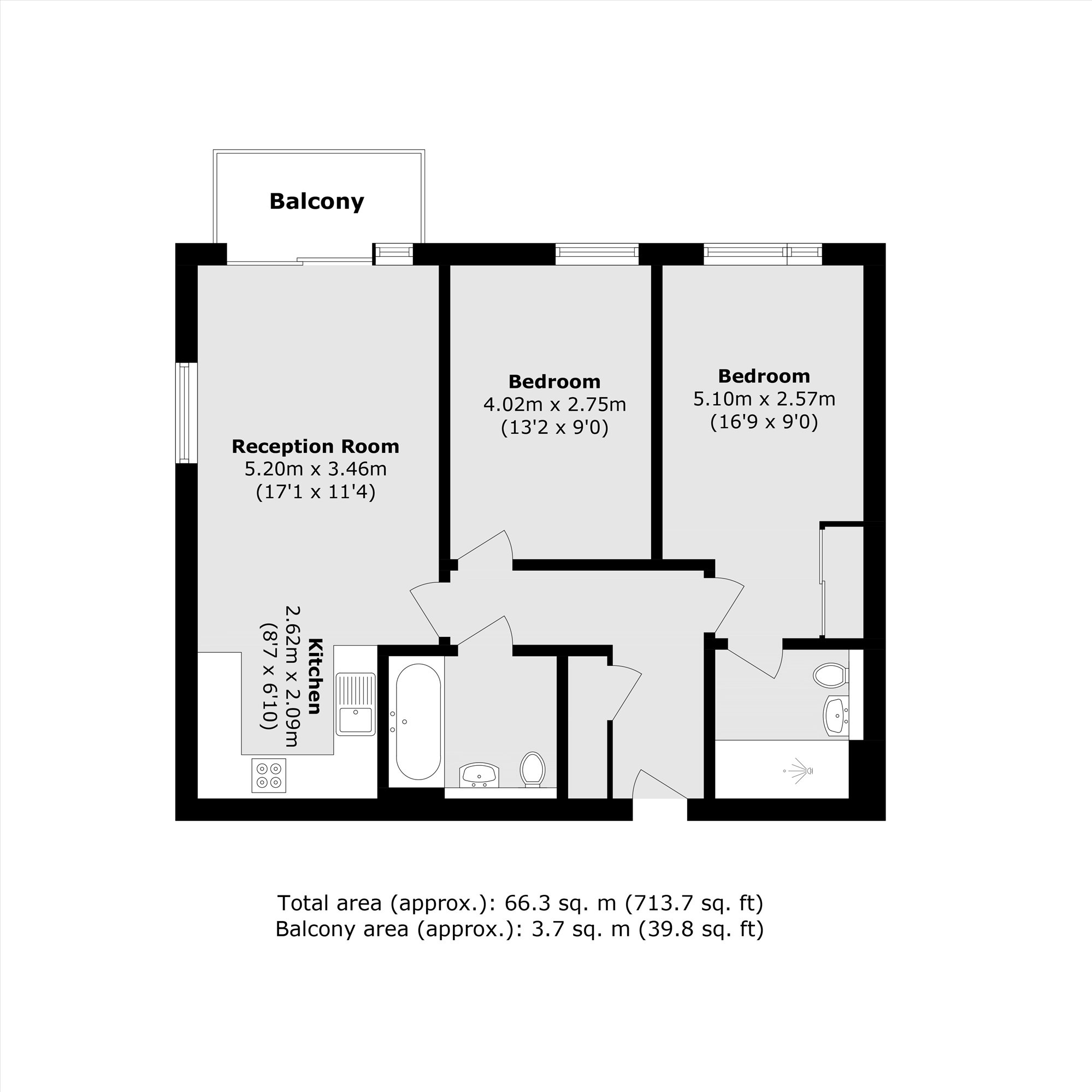 Flat 11, Capricorn Court, 17, Zodiac Close, Edgware floorplan