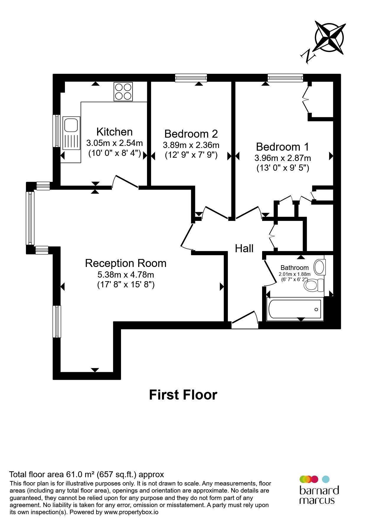 Flat 4, Barclay Court, 15, Dale Grove, London floorplan