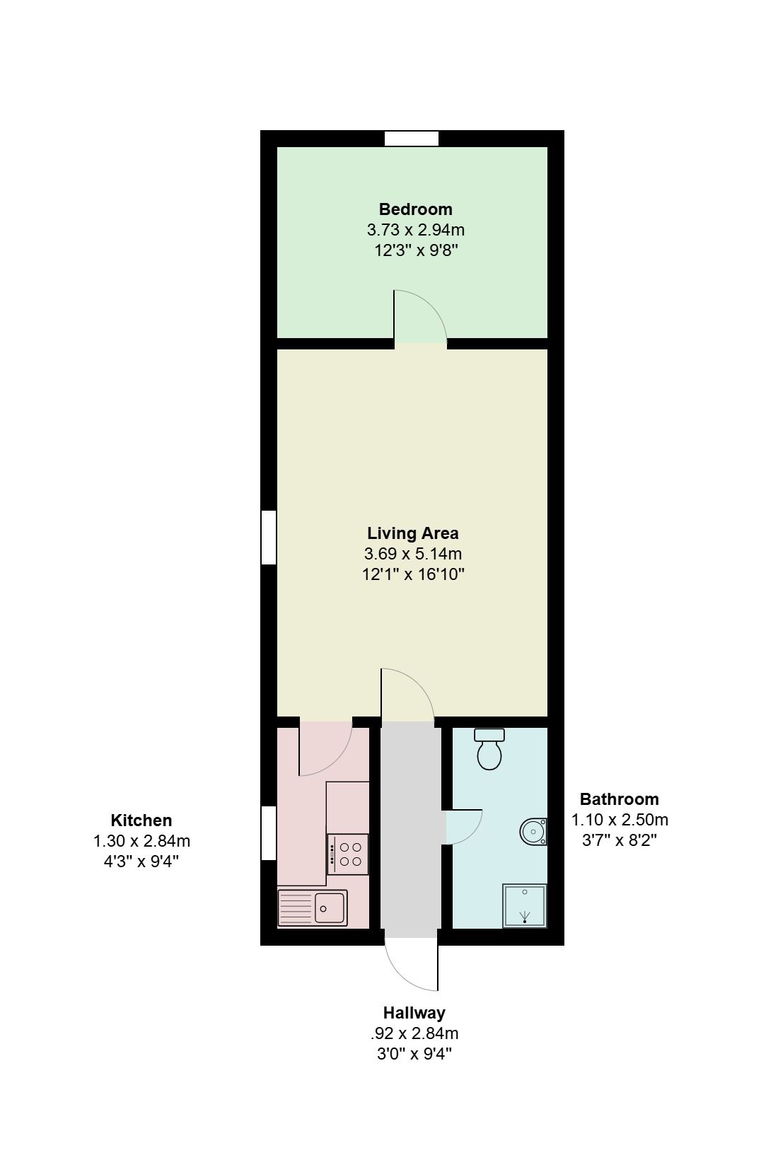Flat 4, 8 London Road, Neath floorplan