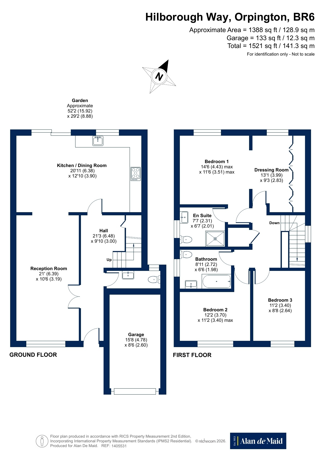 68, Hilborough Way, Farnborough Village floorplan