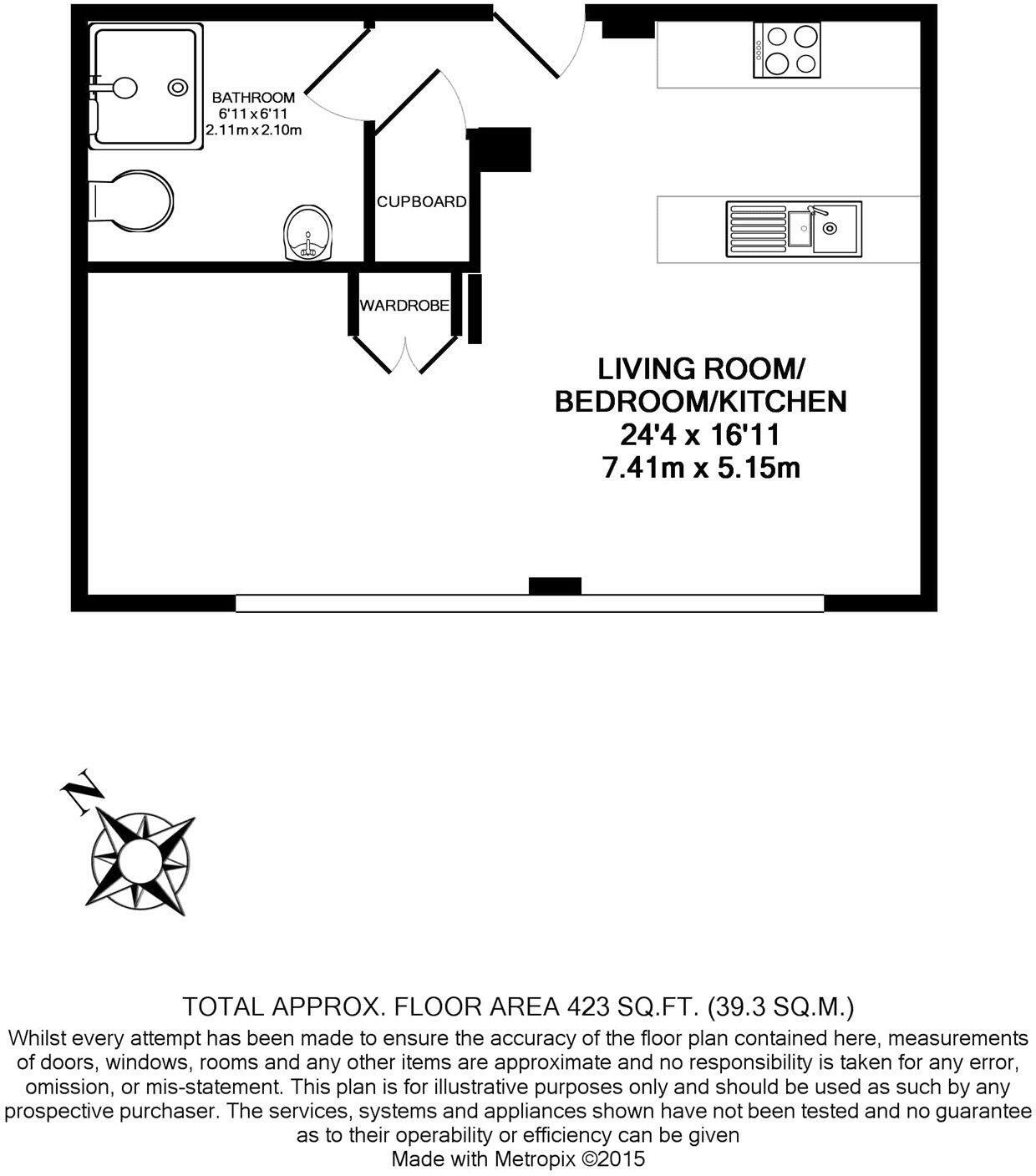 Flat 20 The Clockwork Factory Apart, 13, Blackburn Road, West Hampstead floorplan