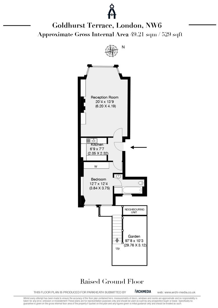 Flat 2, 35, Goldhurst Terrace, London floorplan