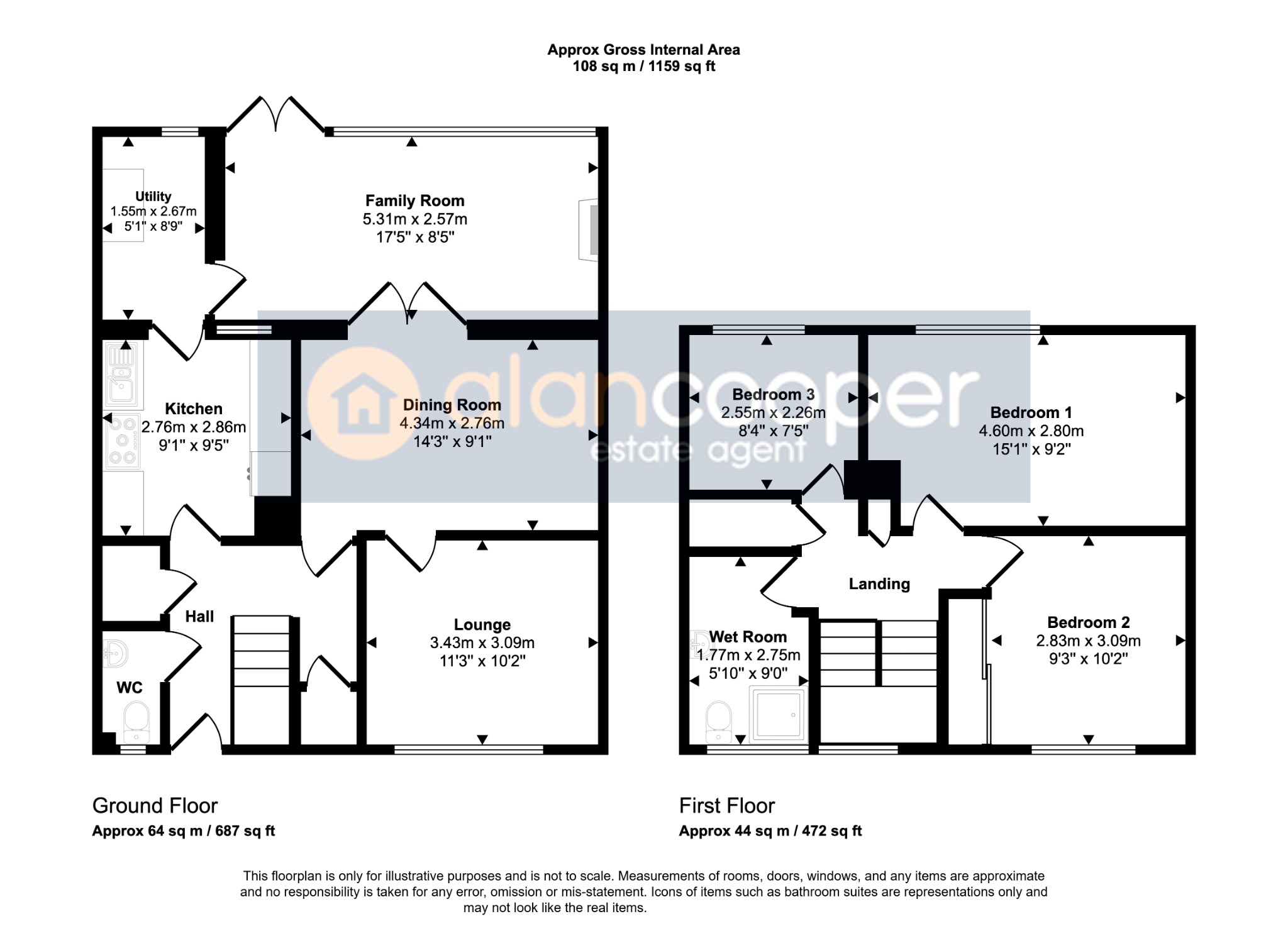 37 Snowdon Close, Nuneaton, Warwickshire floorplan