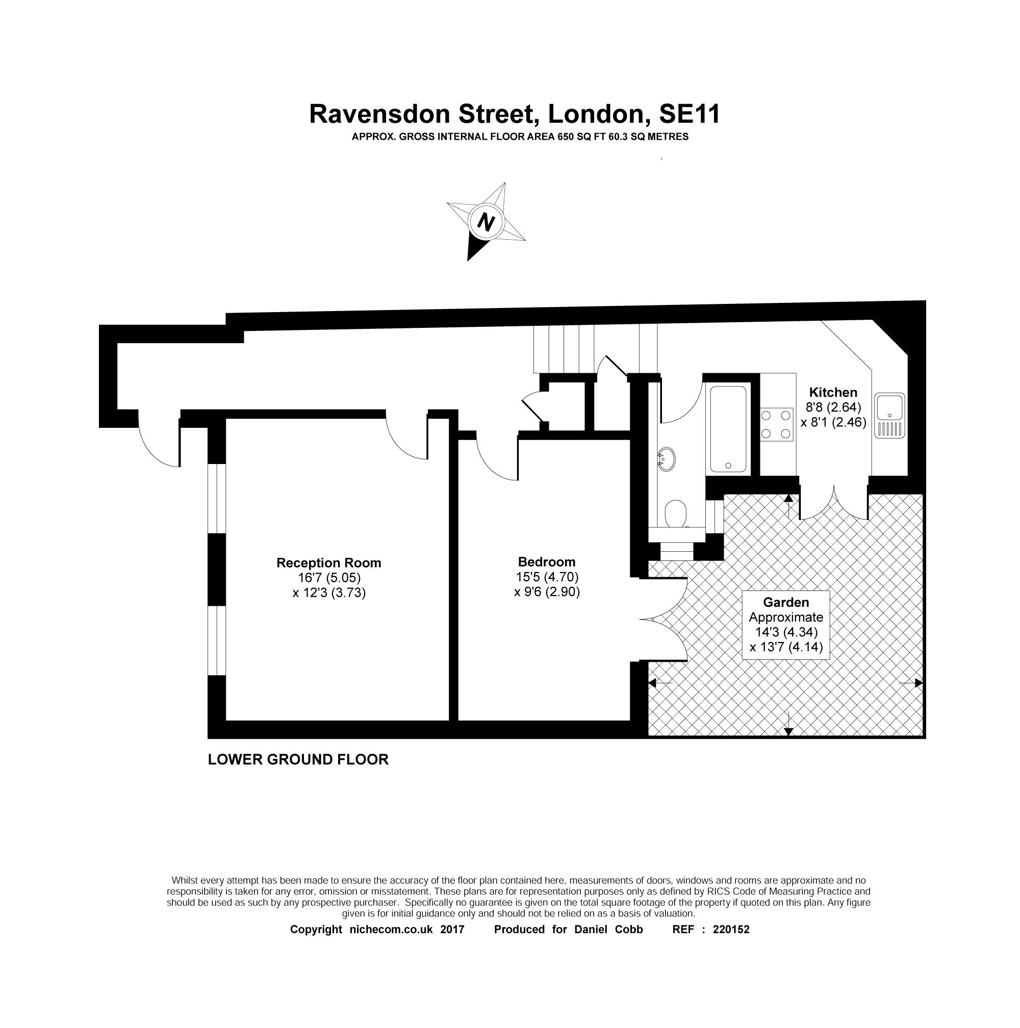 Ravensdon Street, London SE11, 1 bedroom for sale 60832987