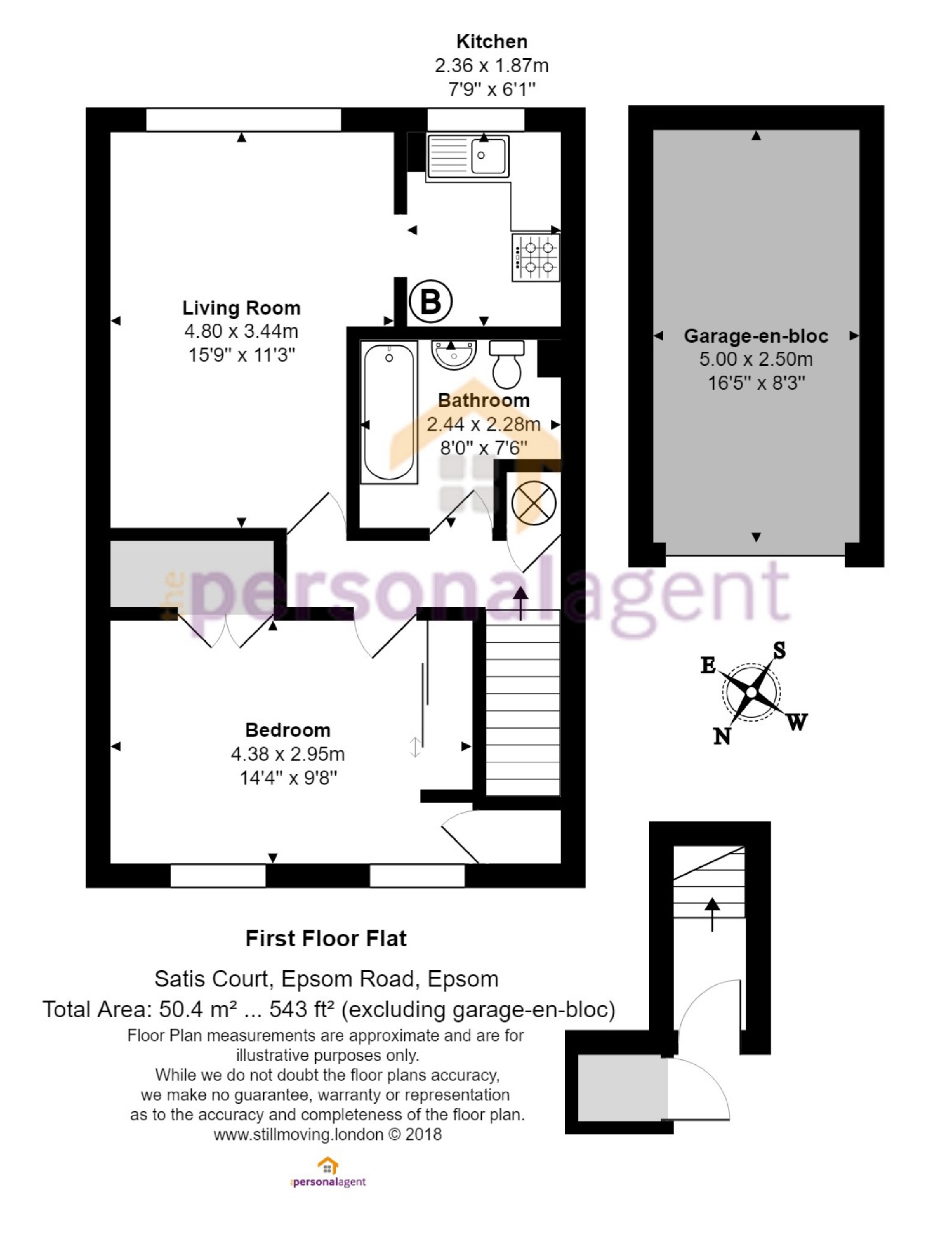 1 Bedrooms Flat for sale in Epsom Road, Epsom, Surrey KT17