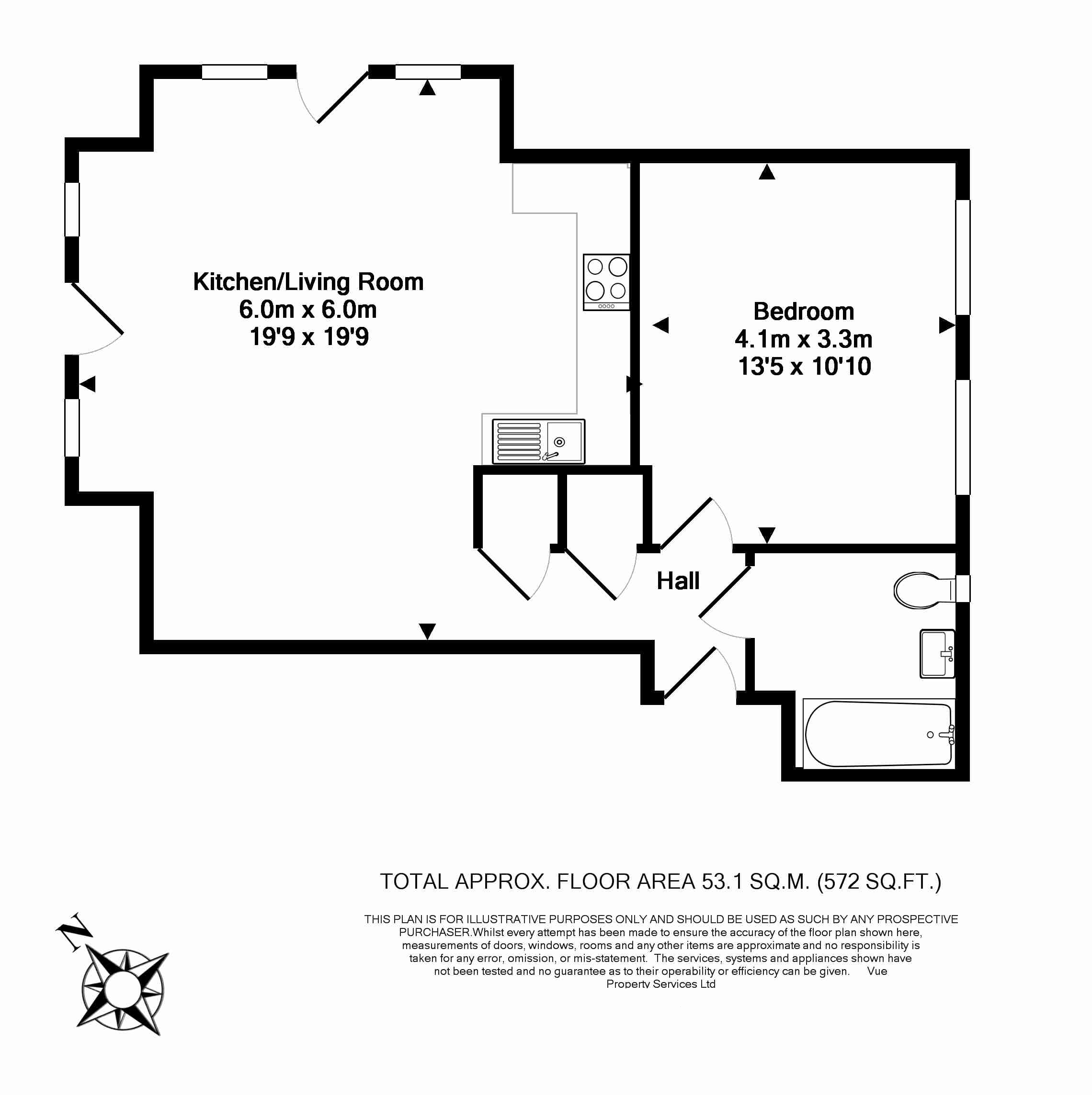 1 Bedrooms Flat to rent in Queripel Close, Tunbridge Wells TN2