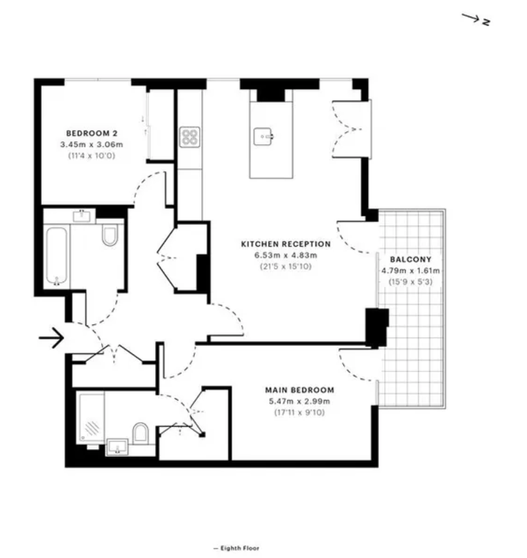 Parkside, Cascade Way, London floorplan