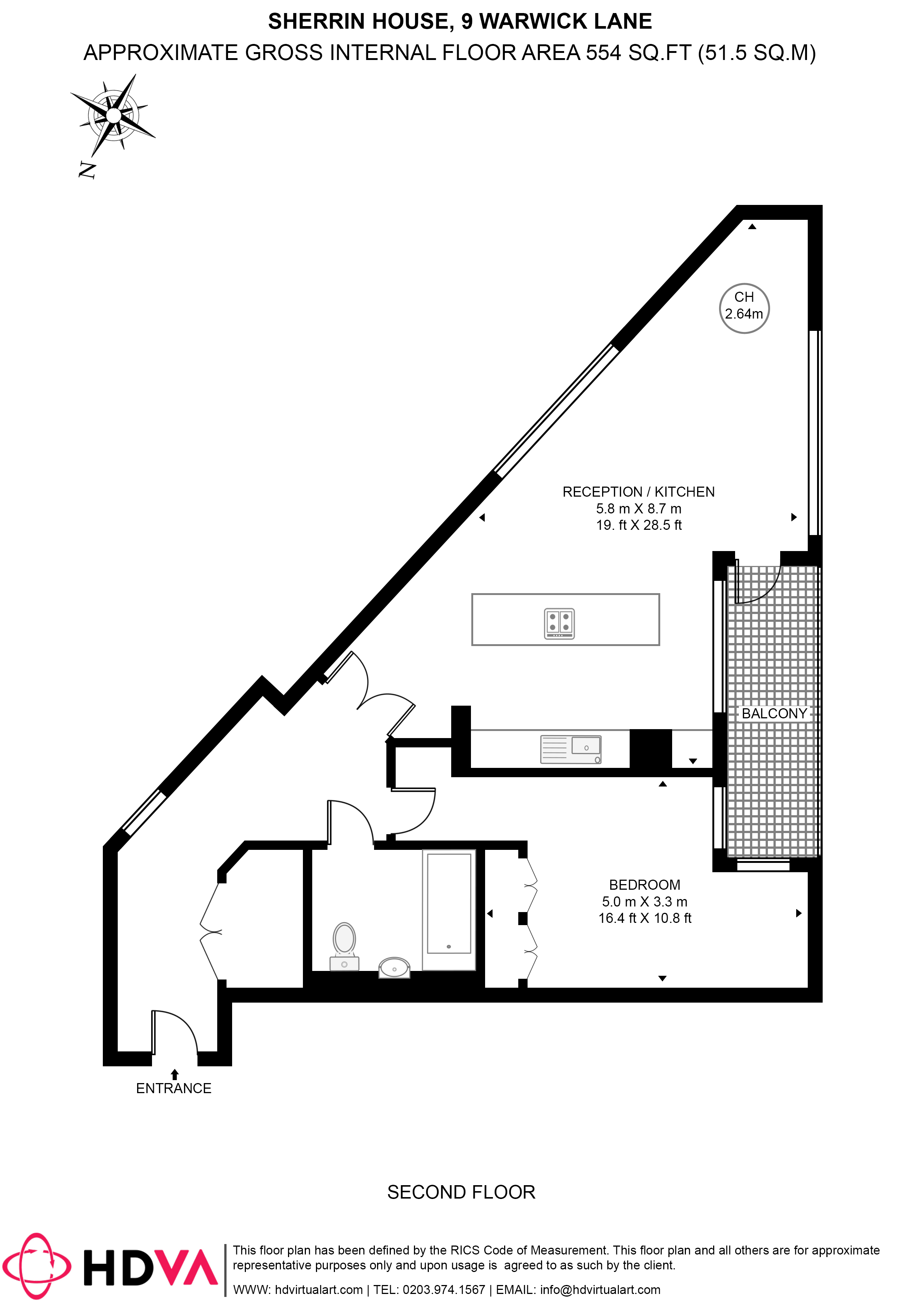 22, Sherrin House, 9, Warwick Lane, London floorplan