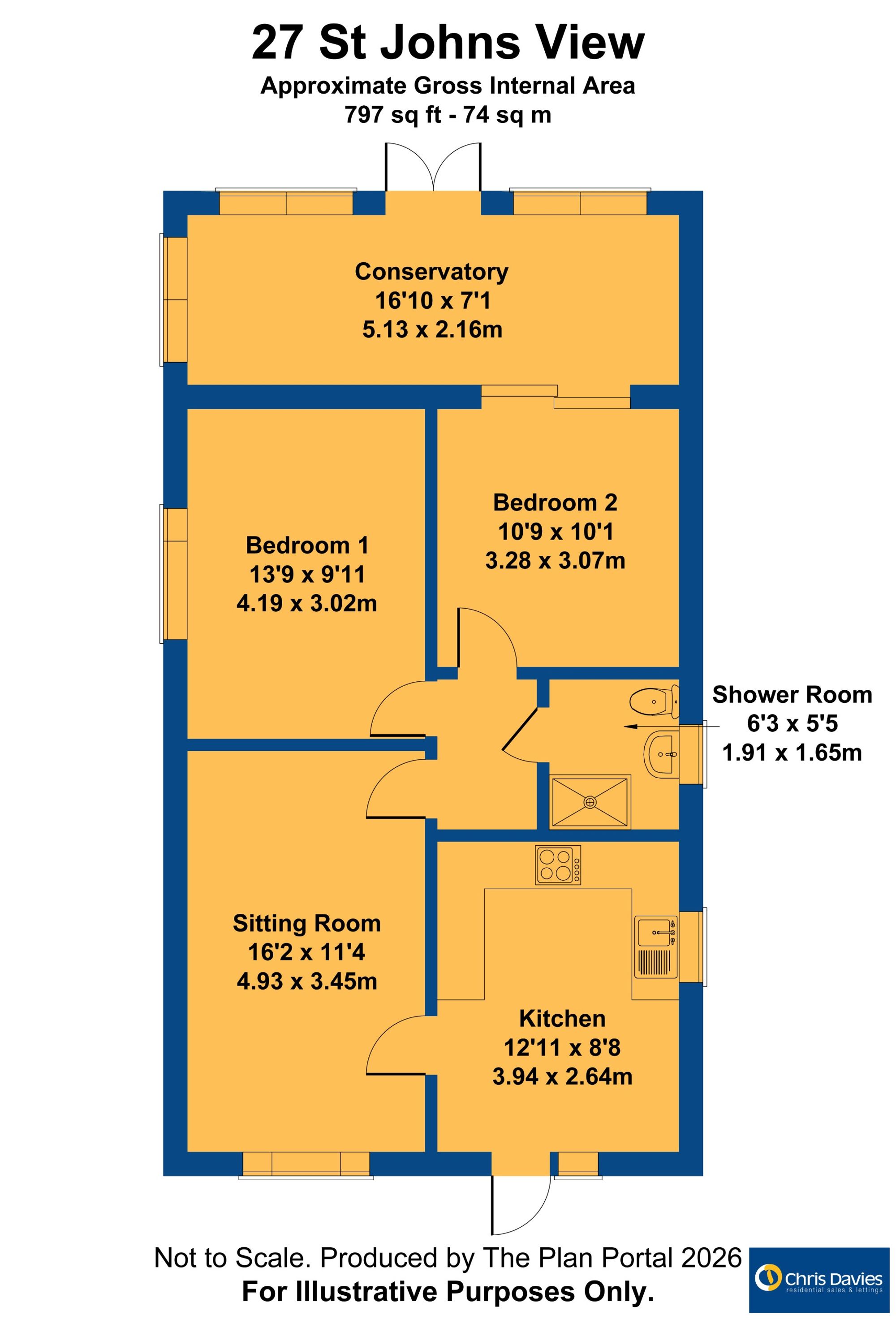 27 St. Johns View, Barry floorplan