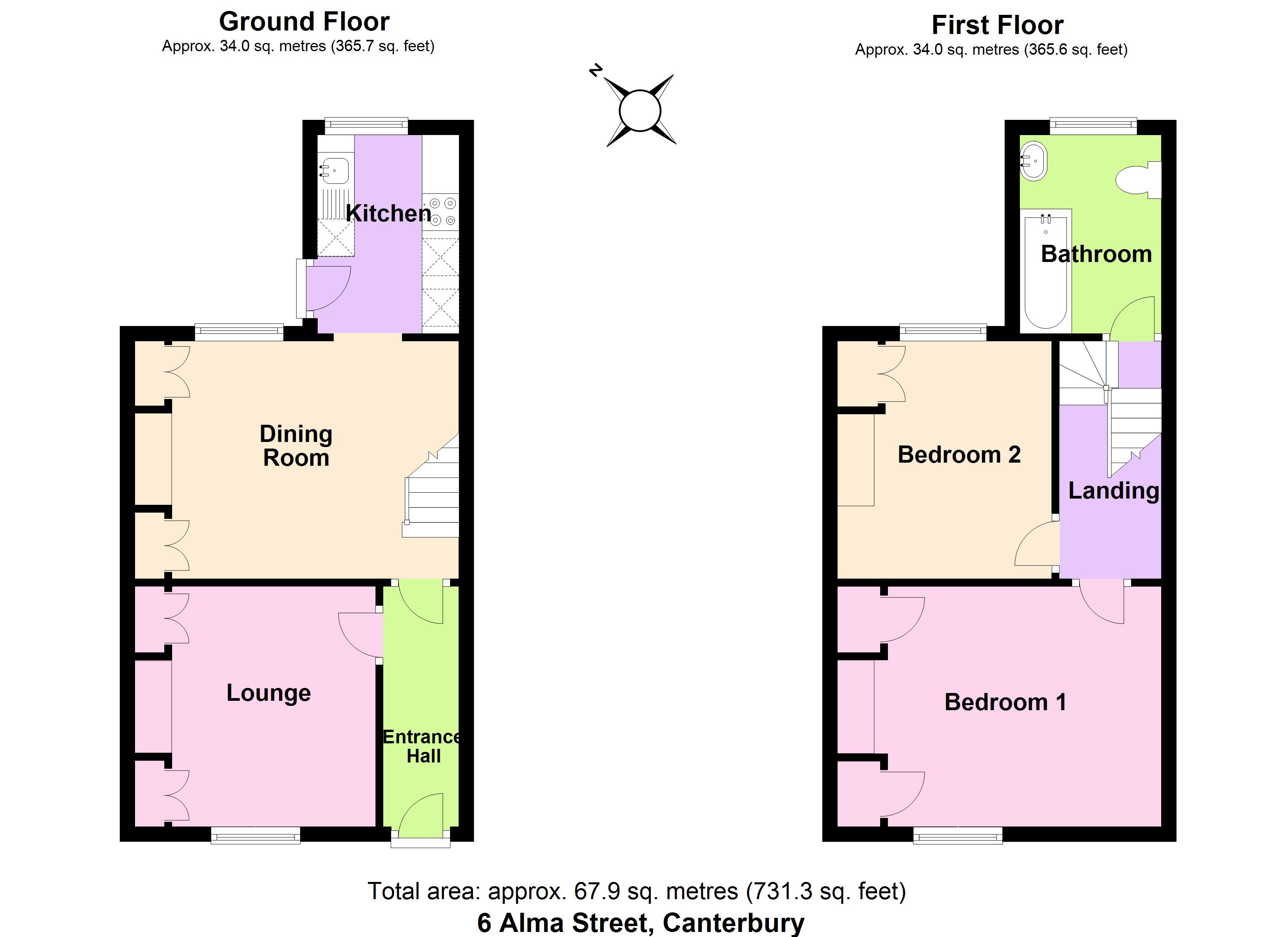 2 Bedrooms Terraced house for sale in Alma Street, Canterbury CT1