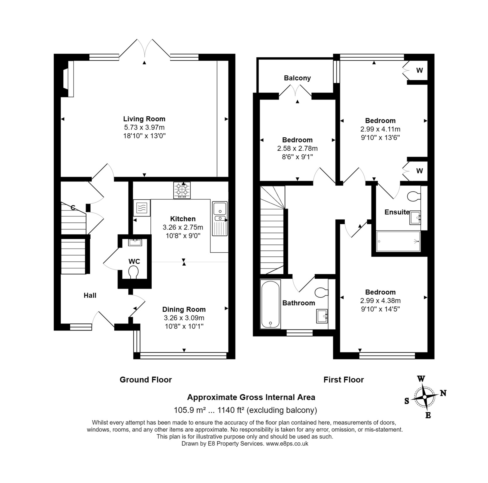 5, West Terrace, Caversfield floorplan