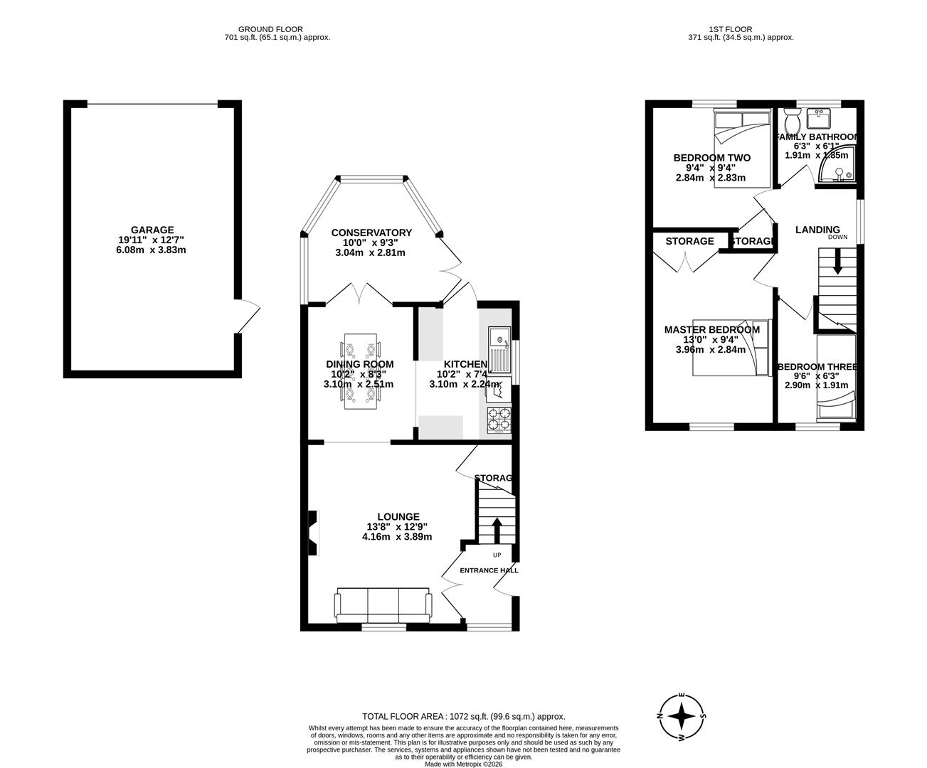 Claughton Avenue, Leyland floorplan