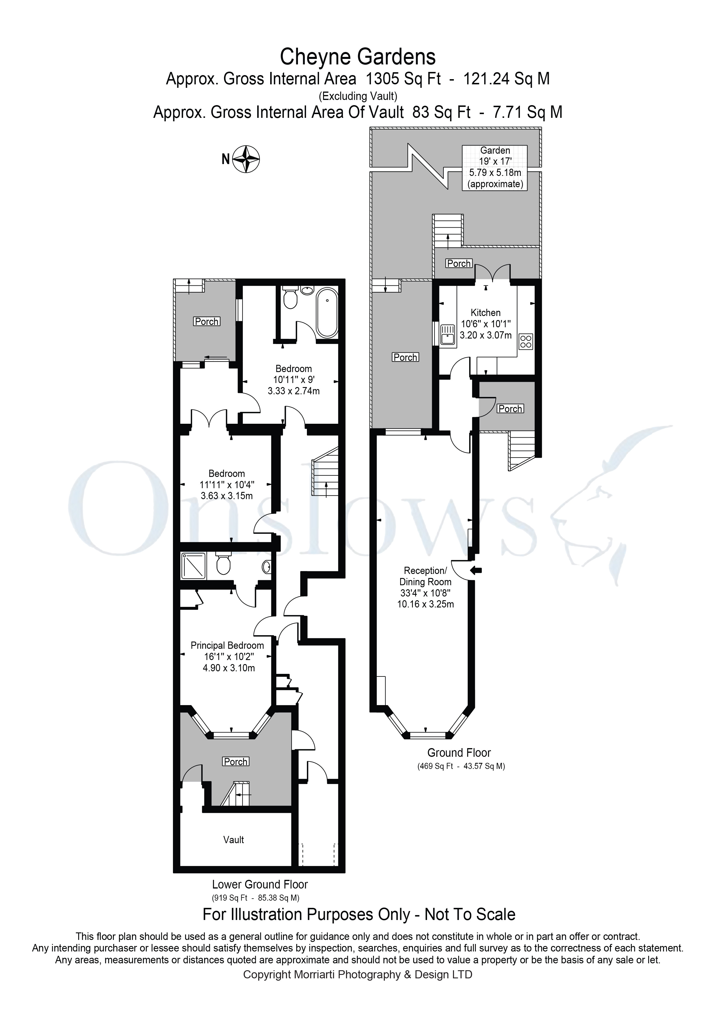 Ground Floor Flat, 17, Cheyne Gardens, London floorplan