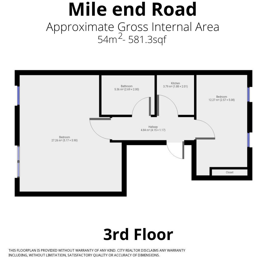Flat 3, 226 Mile End Road, London floorplan