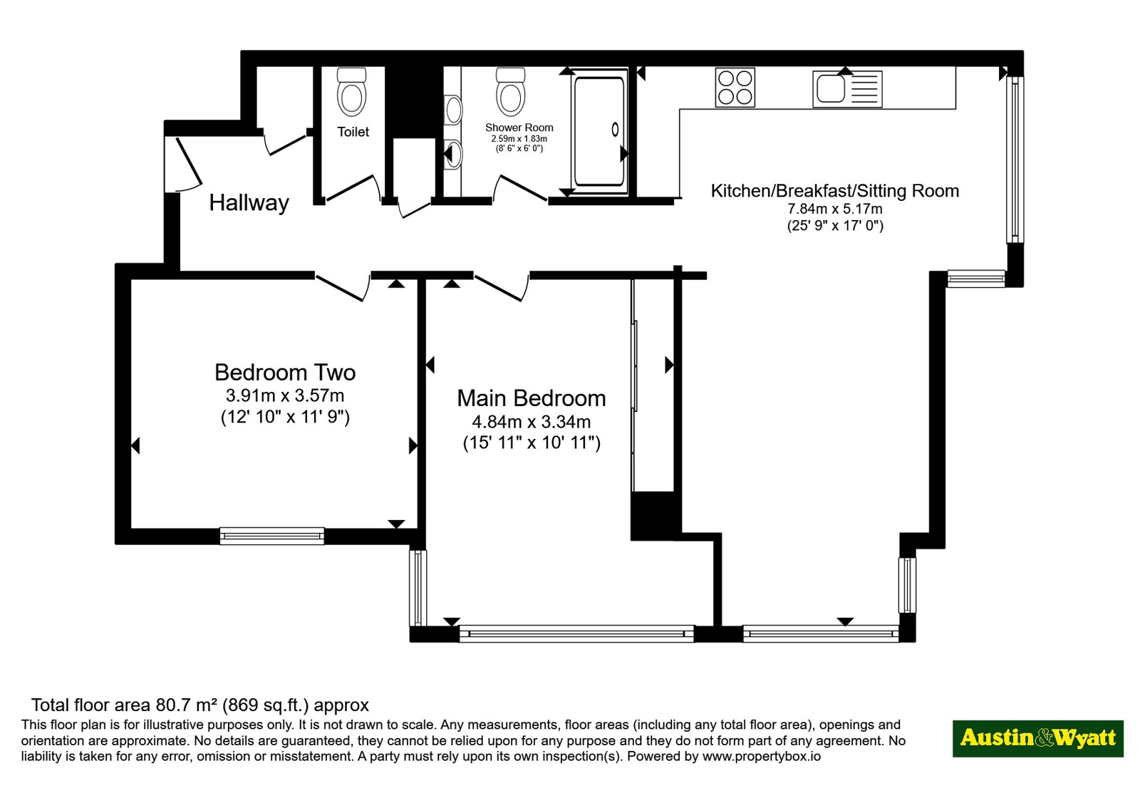 Flat 55, Brampton Tower,, Bassett Avenue, Hampshire floorplan