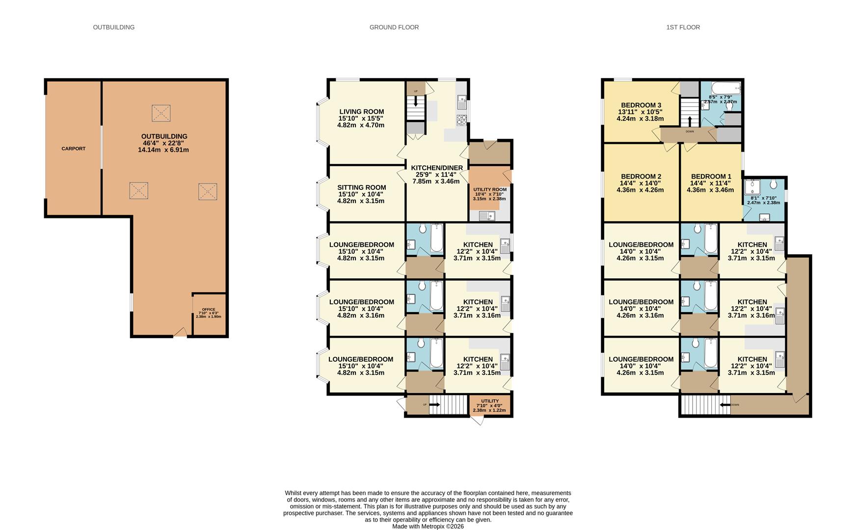 Irene Cottages, Park Lane, Hallow floorplan