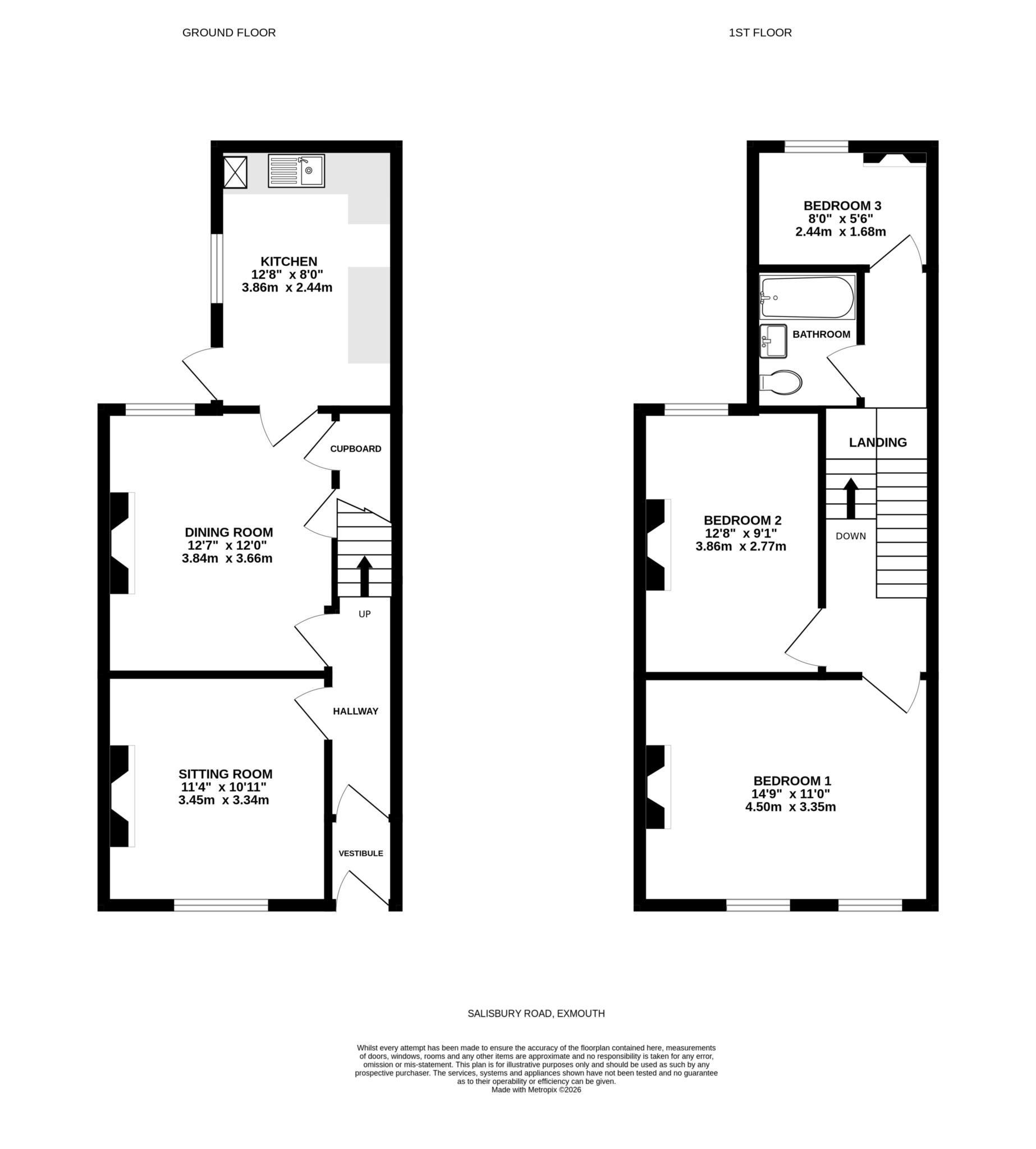 42, Salisbury Road, Exmouth floorplan