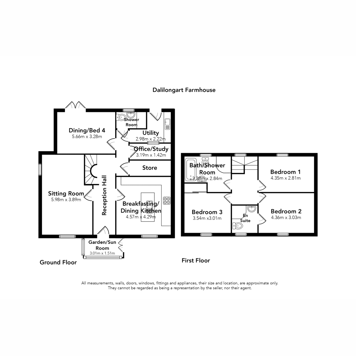 Dalilongart Farmhouse, Dunoon, Sandbank floorplan