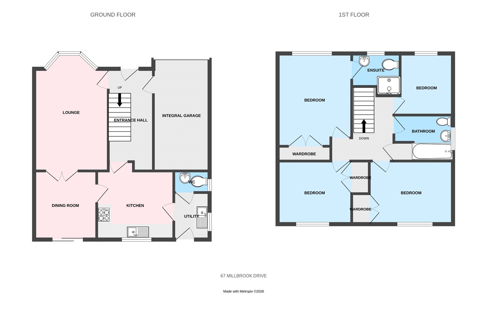 67, Millbrook Drive, Shrewsbury floorplan