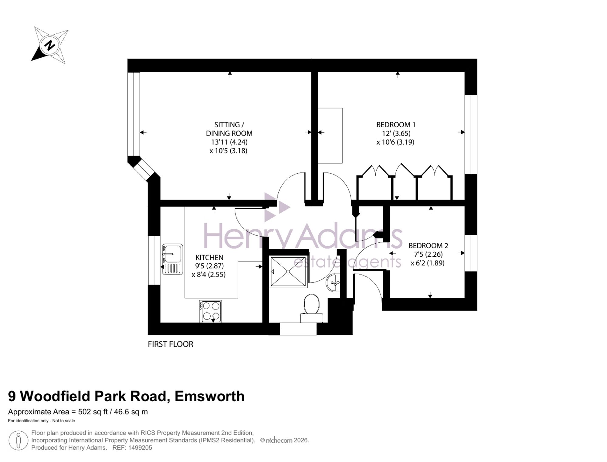 9 Woodfield Park Road, Emsworth floorplan