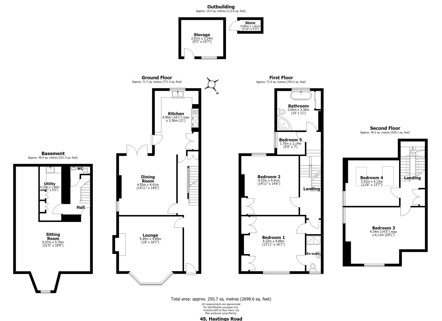 45, Hastings Road, Sheffield floorplan