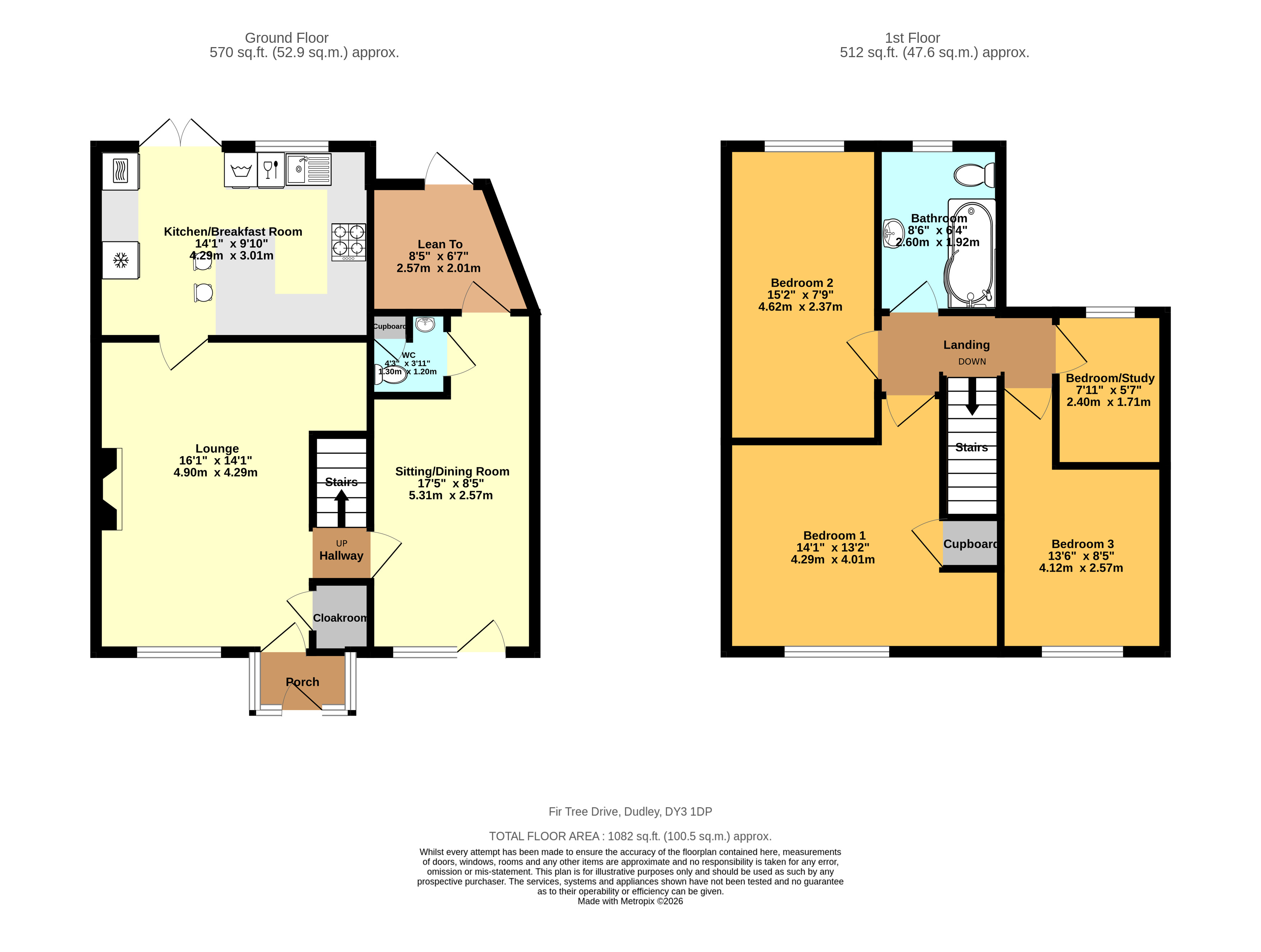Fir Tree Drive, Dudley floorplan