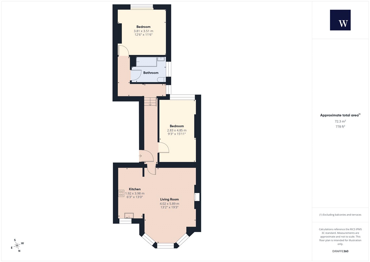 Flat 2, 5, Pinfold Road, London floorplan