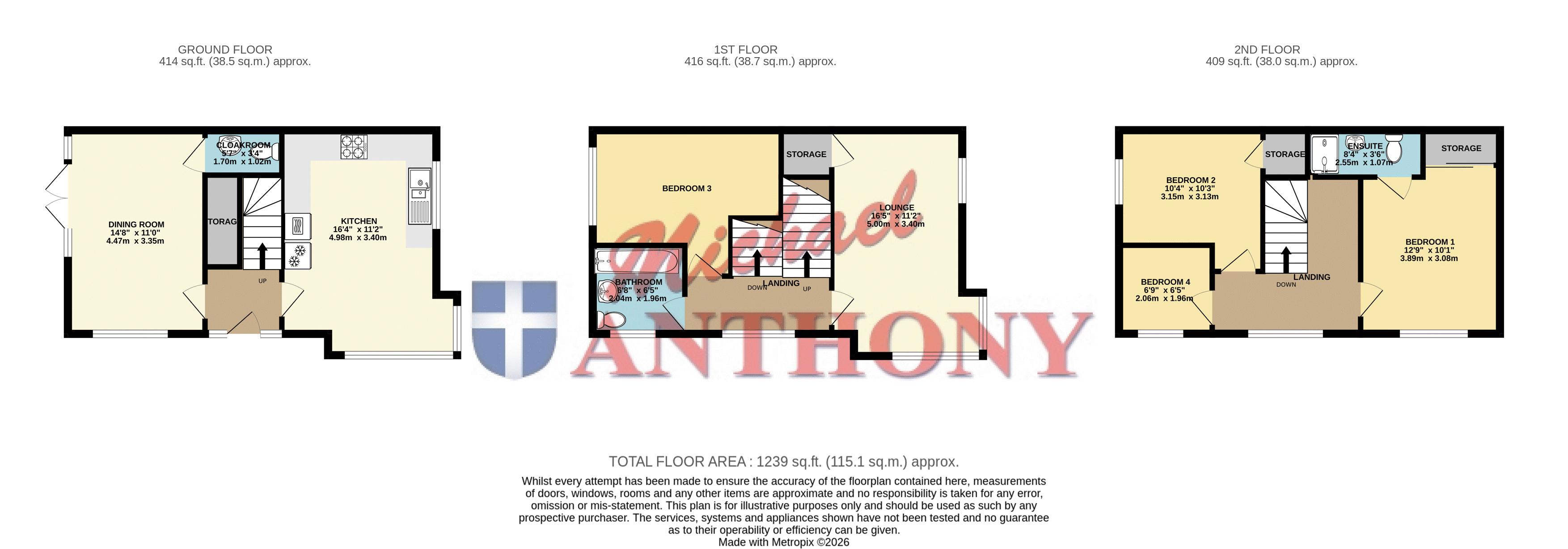 2, Knights Crescent, Milton Keynes floorplan