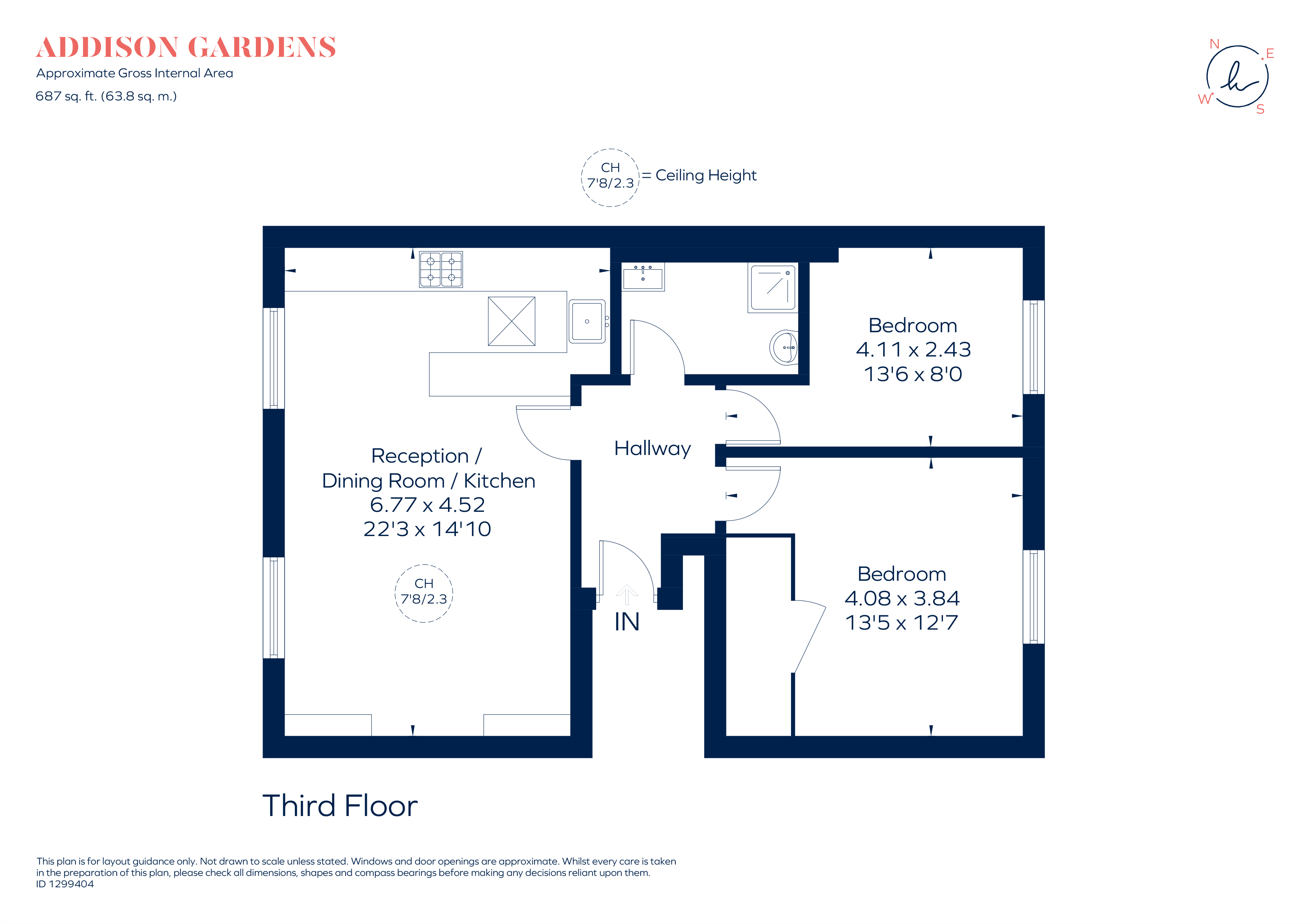 Flat 4, 18, Upper Addison Gardens, London floorplan