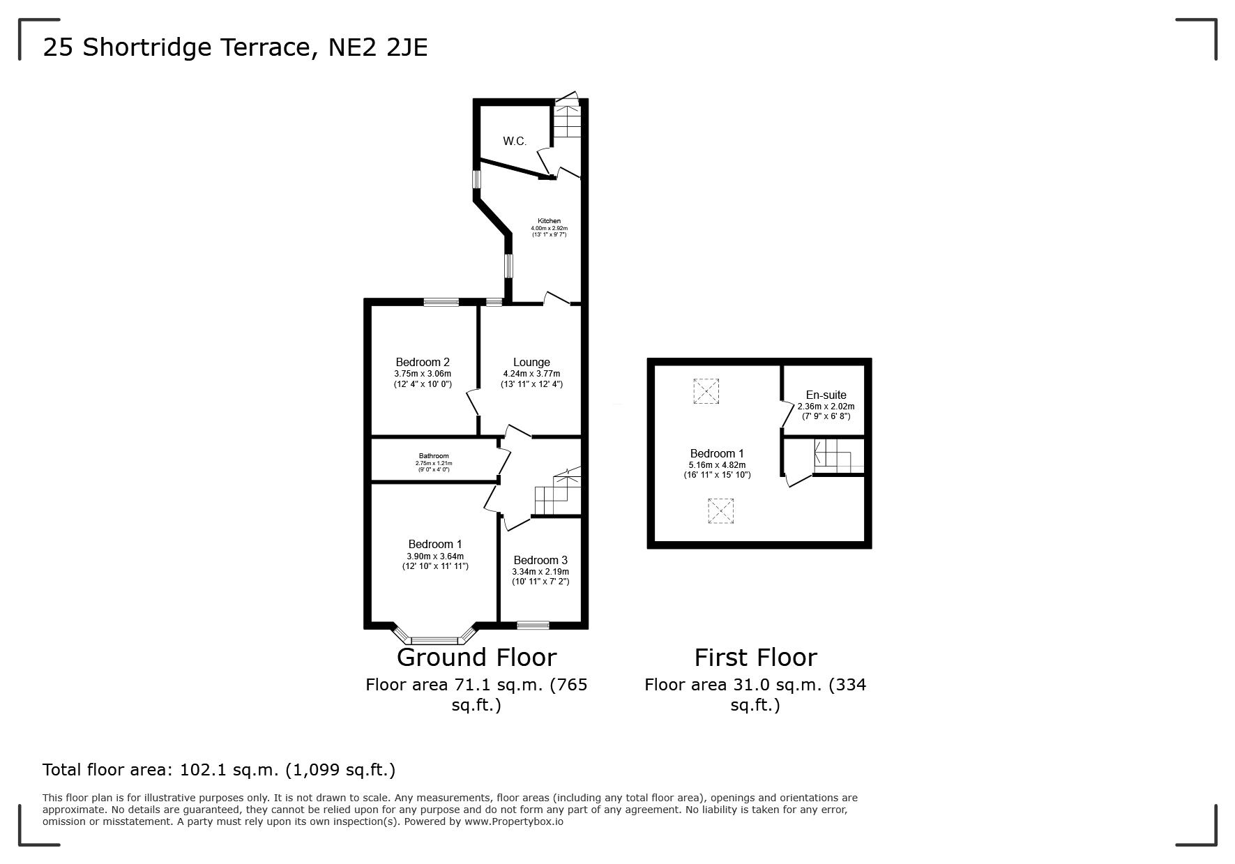 25, Shortridge Terrace, Newcastle Upon Tyne floorplan